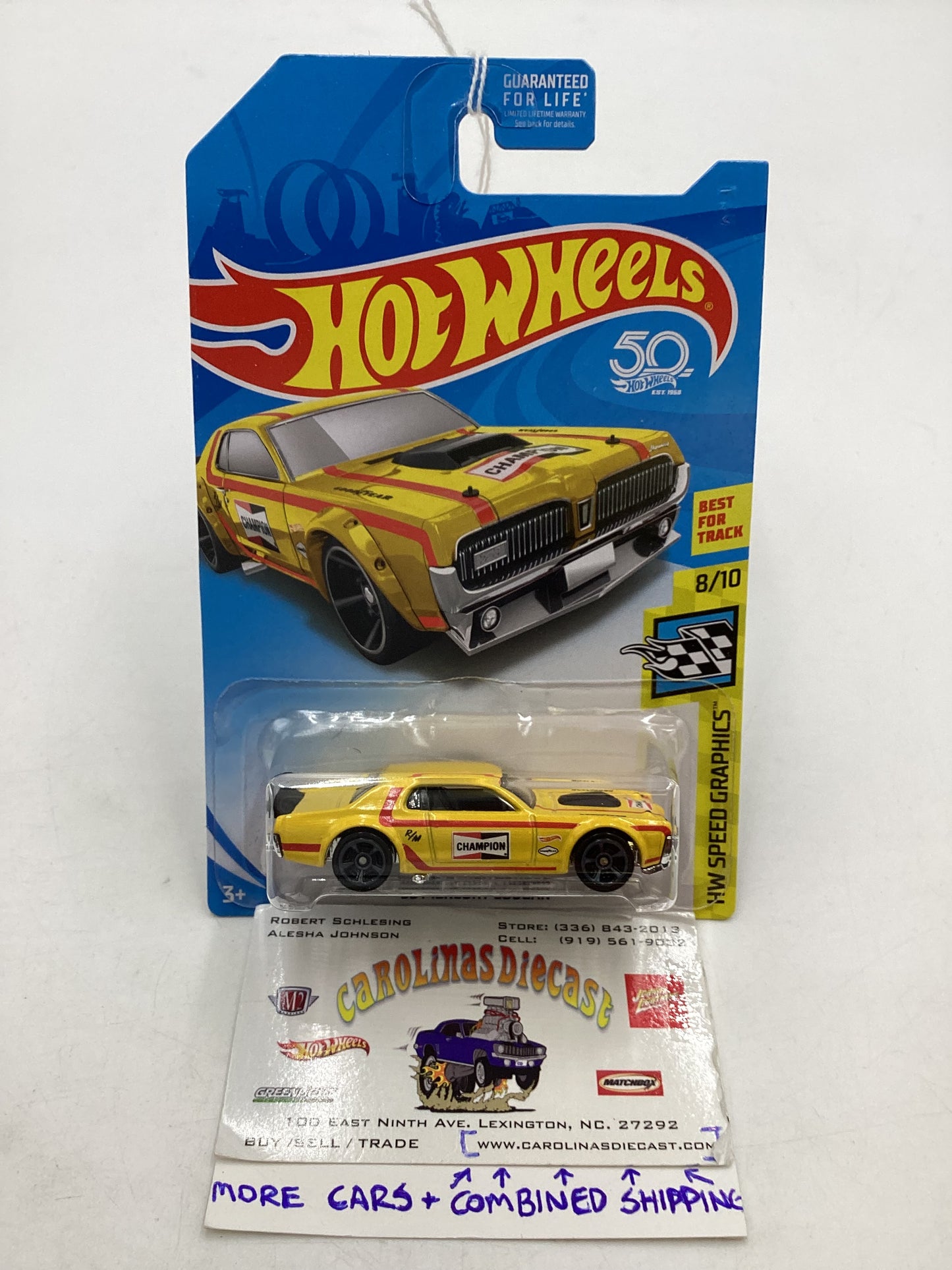 2018 Hot Wheels 68 Mercury Cougar Kmart Exclusive Yellow 238B