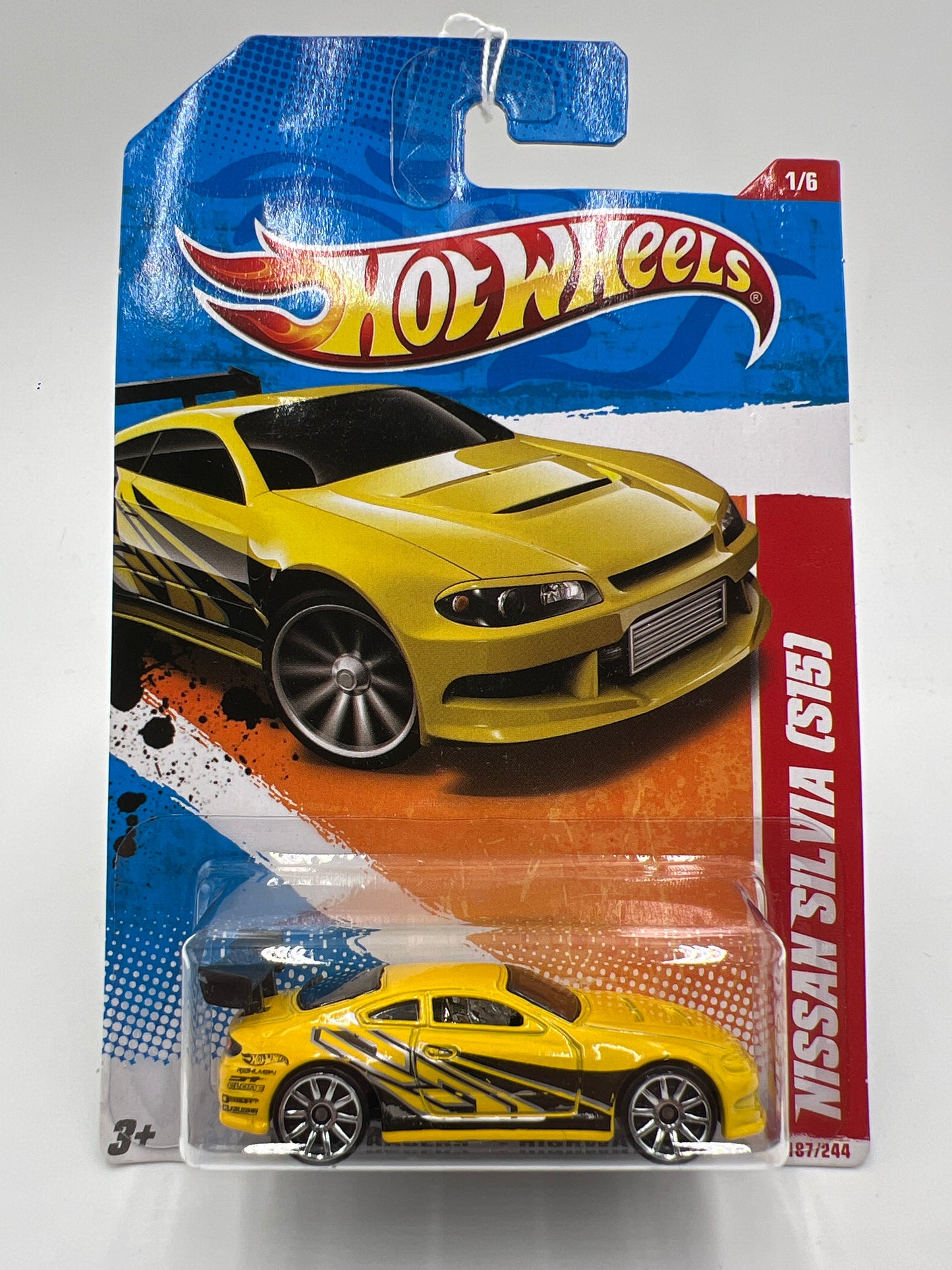 2011 Hot Wheels Thrill Racers Highway #187 Nissan Silvia S15 Yellow 82A