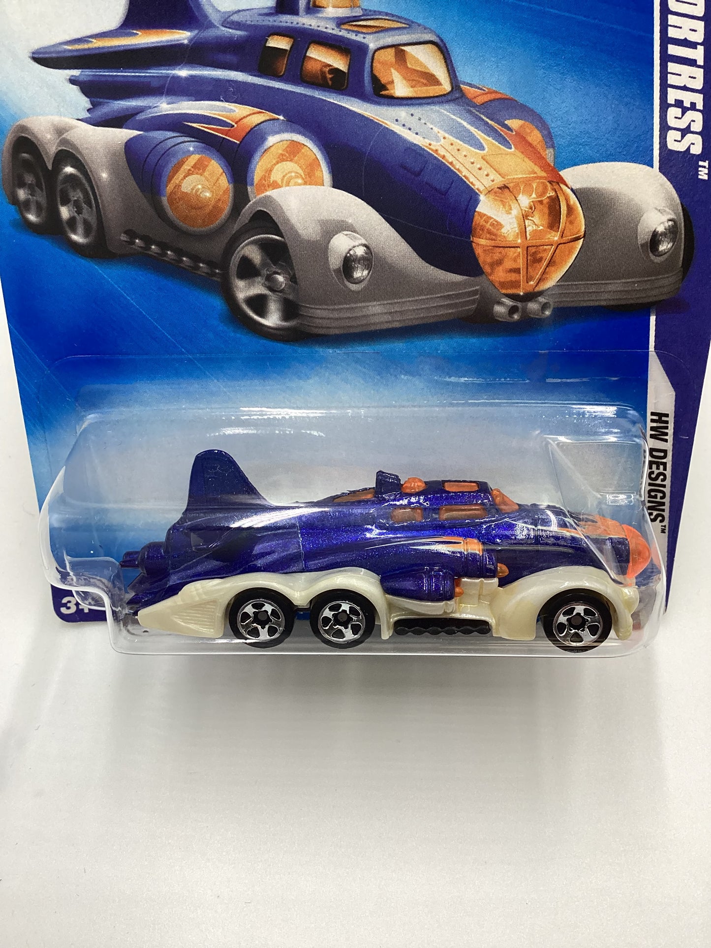 2009 Hot Wheels #102 Fast Fortress Blue SS6