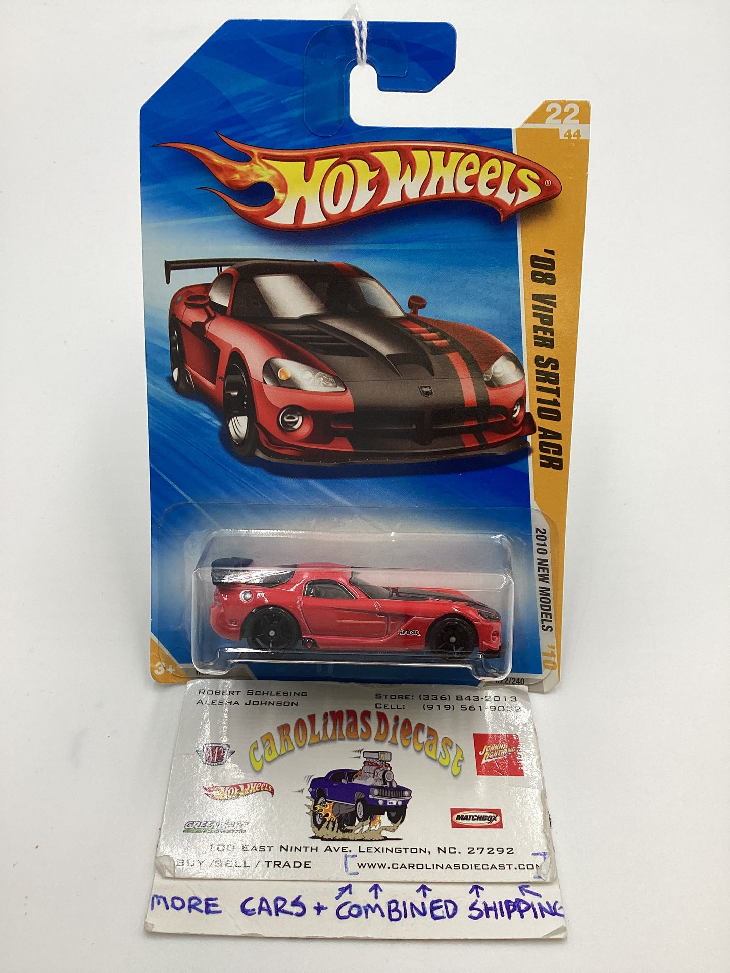 2010 Hot wheels #022 08 Viper Str10 ACR Red (SR)