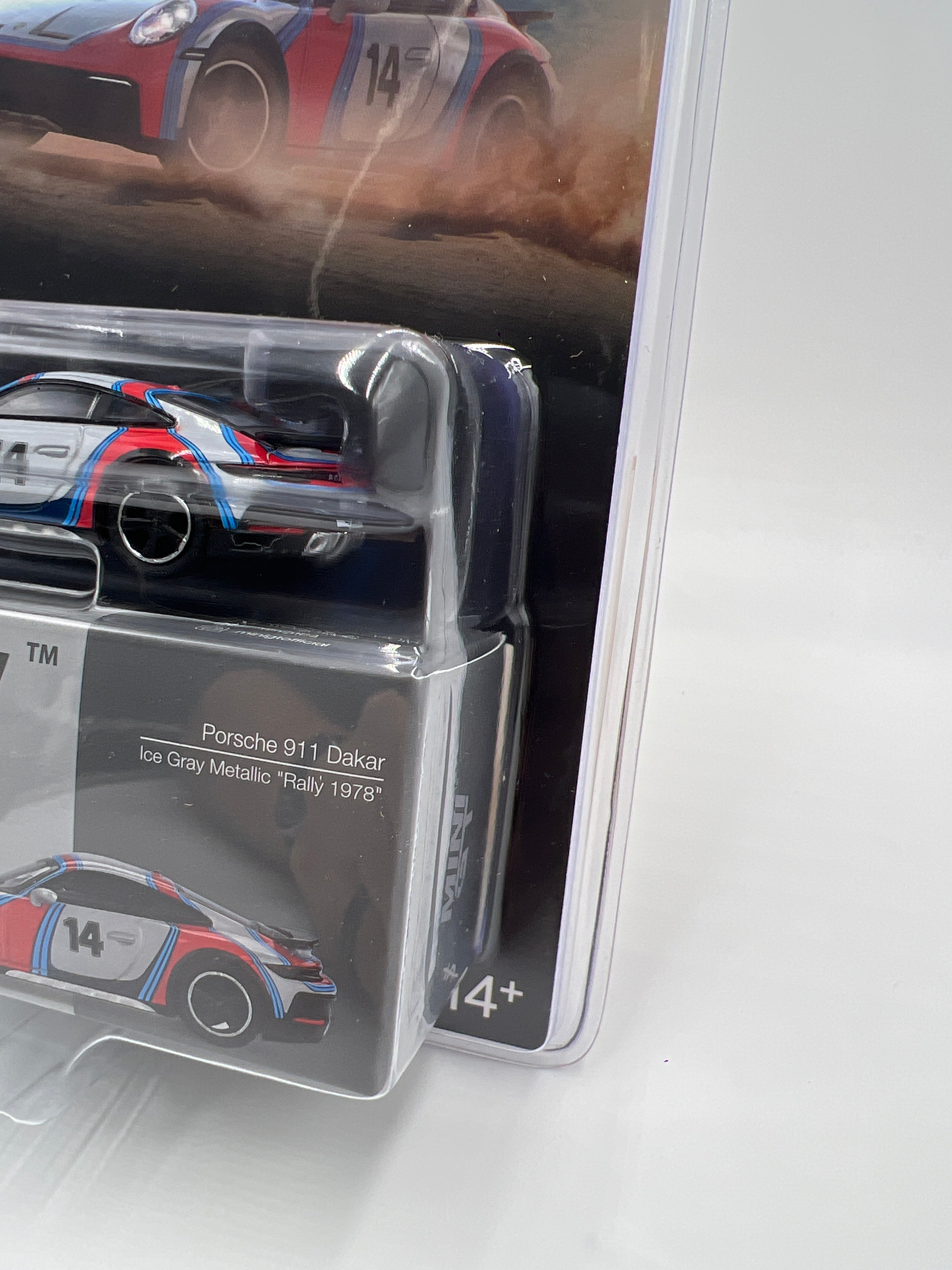 Mini GT #964 Porsche 911 Dakar Ice Gray Metallic Rally 1978