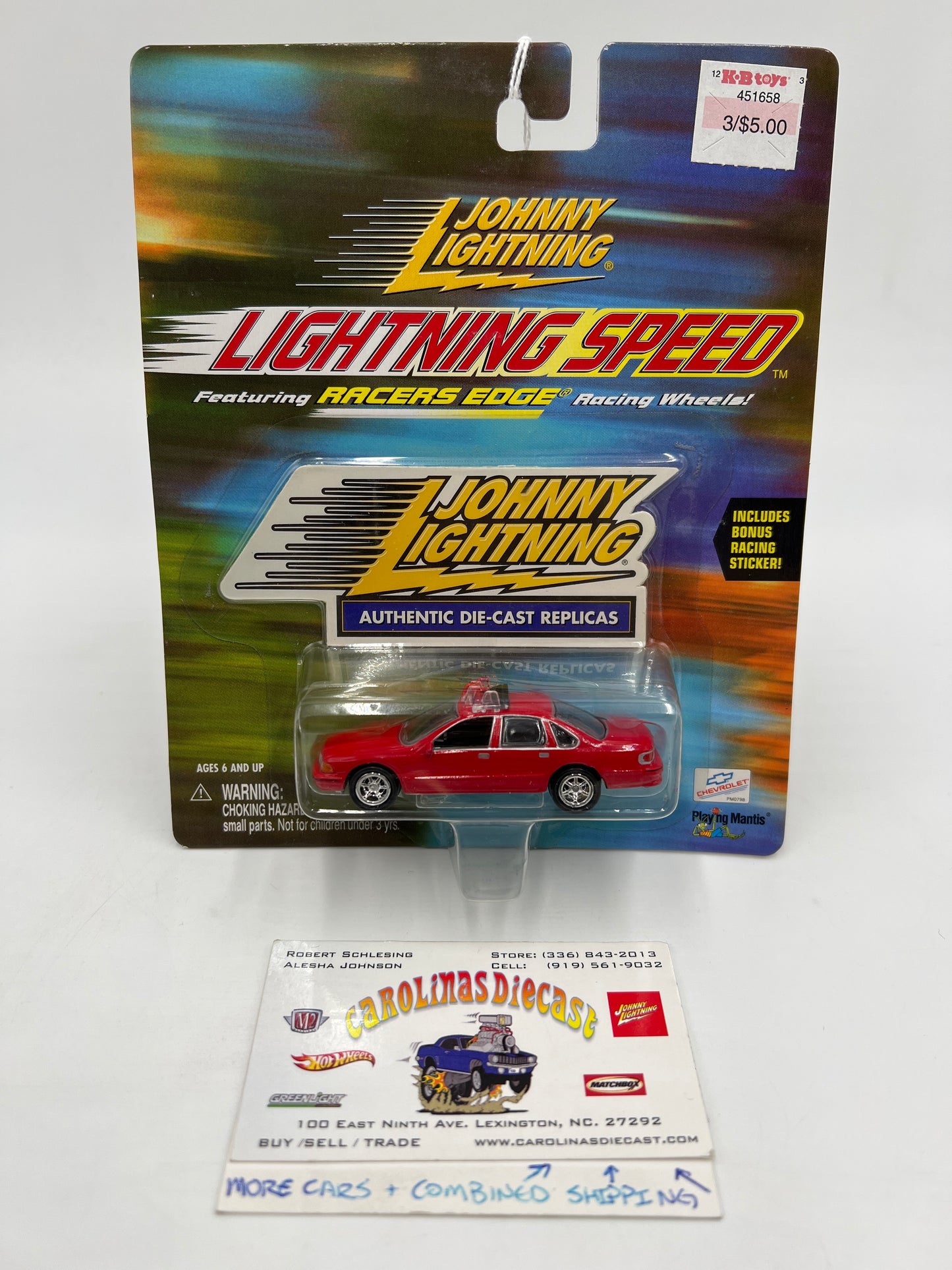 Johnny Lightning Lightning Speed 95 Chevy Caprice Red 230G