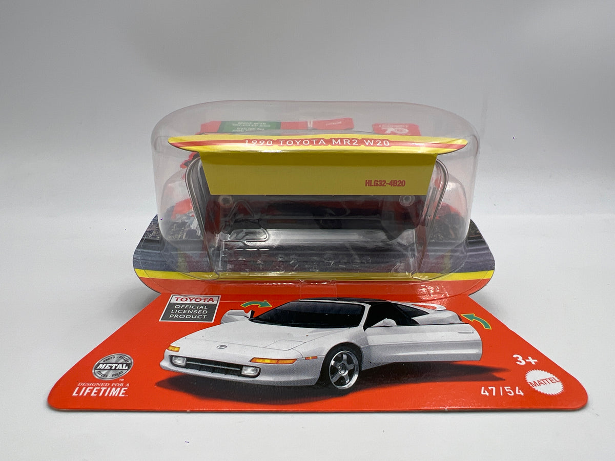 Matchbox Moving Parts #47 1990 Toyota MR2 W20 White RHD Lights Down