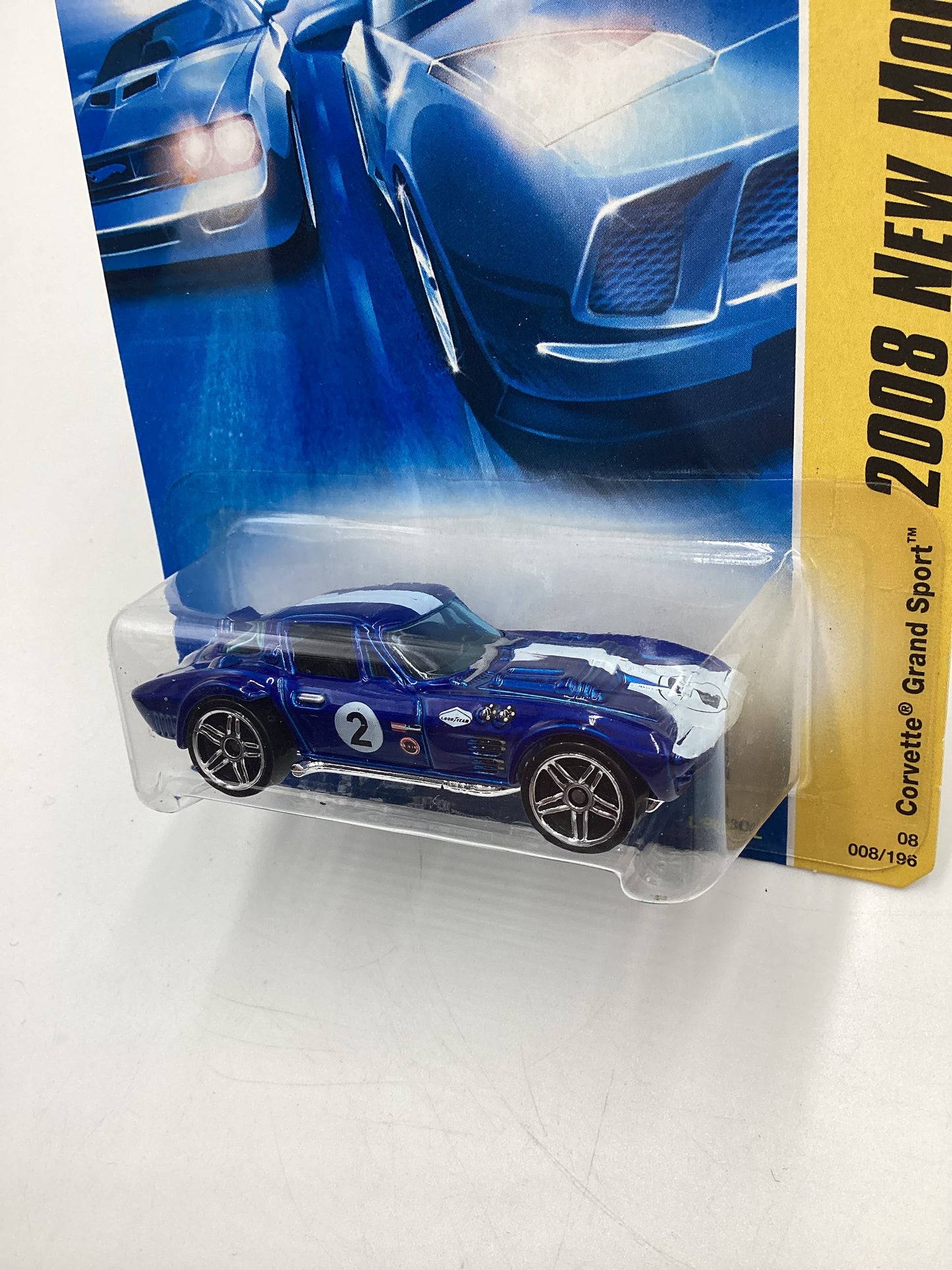 2008 Hot Wheels New Models #8 Corvette Grand Sport Blue 8D