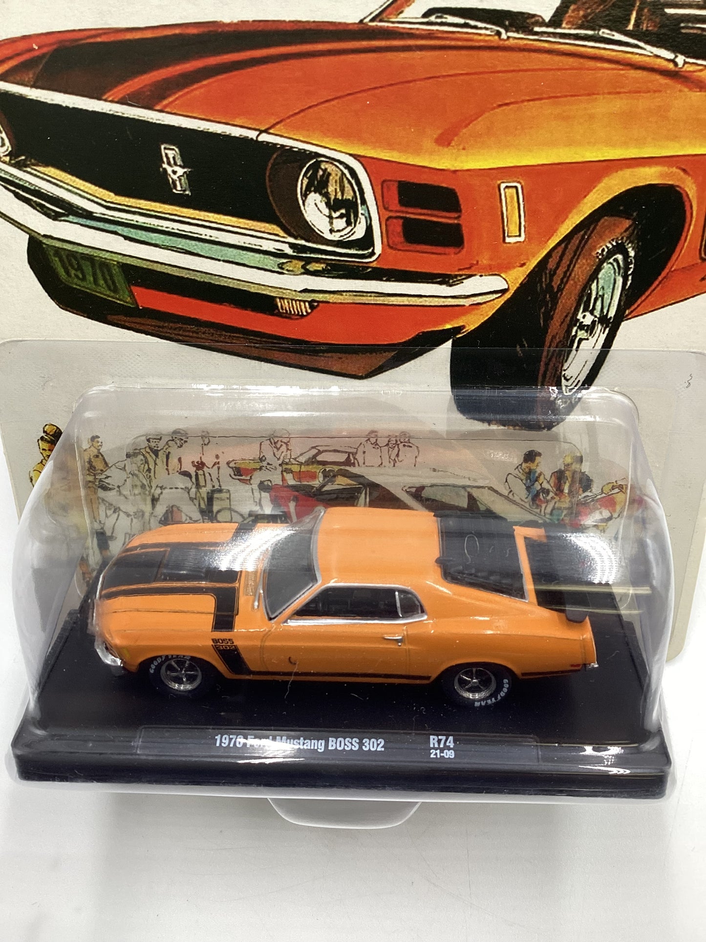 M2 Machines Auto Driver 1970 Ford Mustang Boss 302 Orange R74 192C