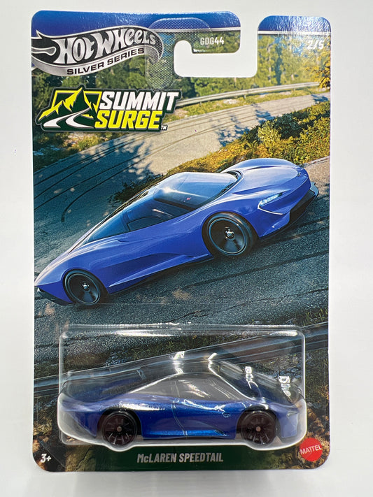 2026 Hot Wheels Silver Series Summit Surge #2 McLaren Speedtail Blue