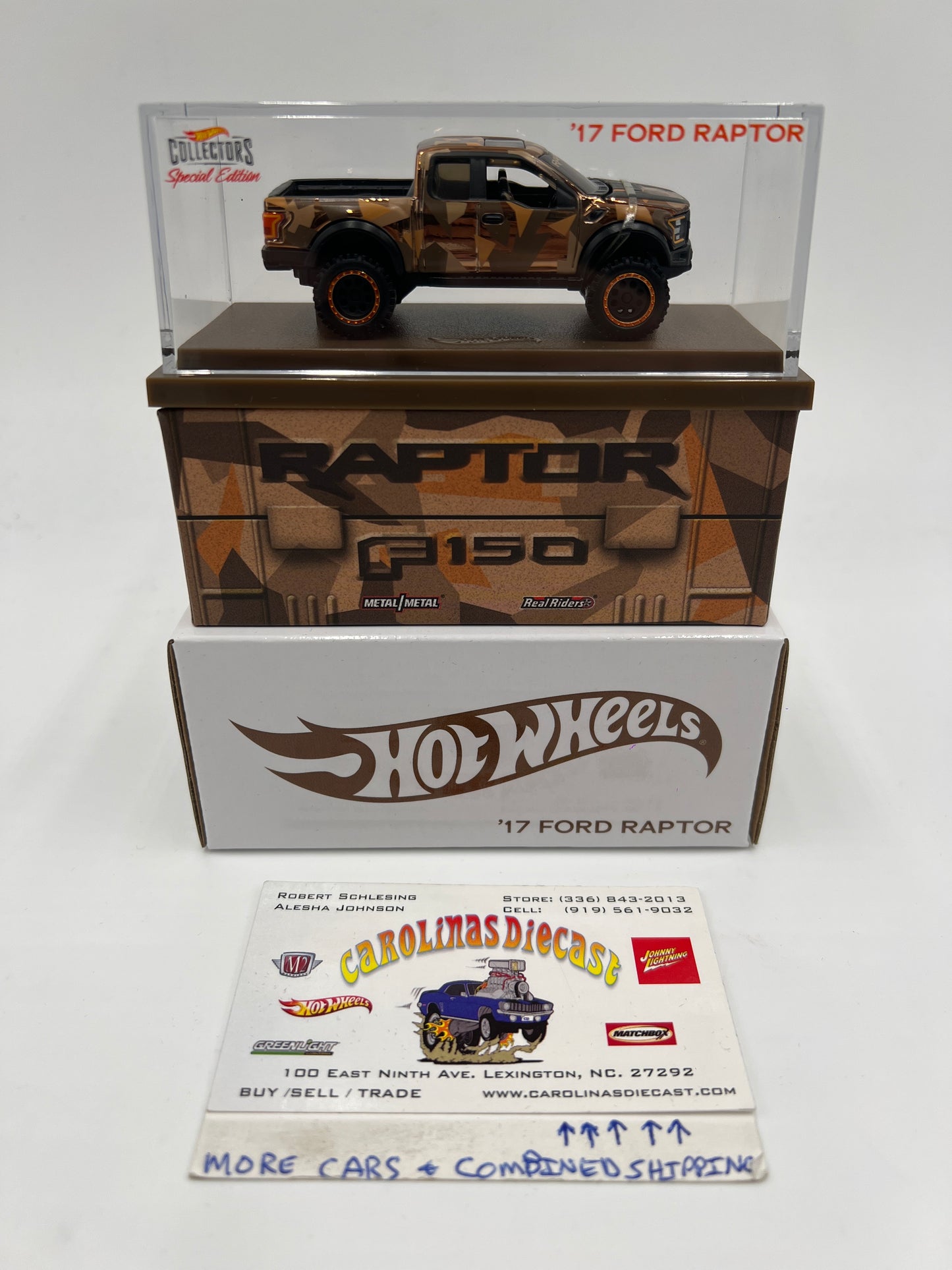 Hot Wheels RLC 17 Ford Raptor Camo Brown #14549/25000