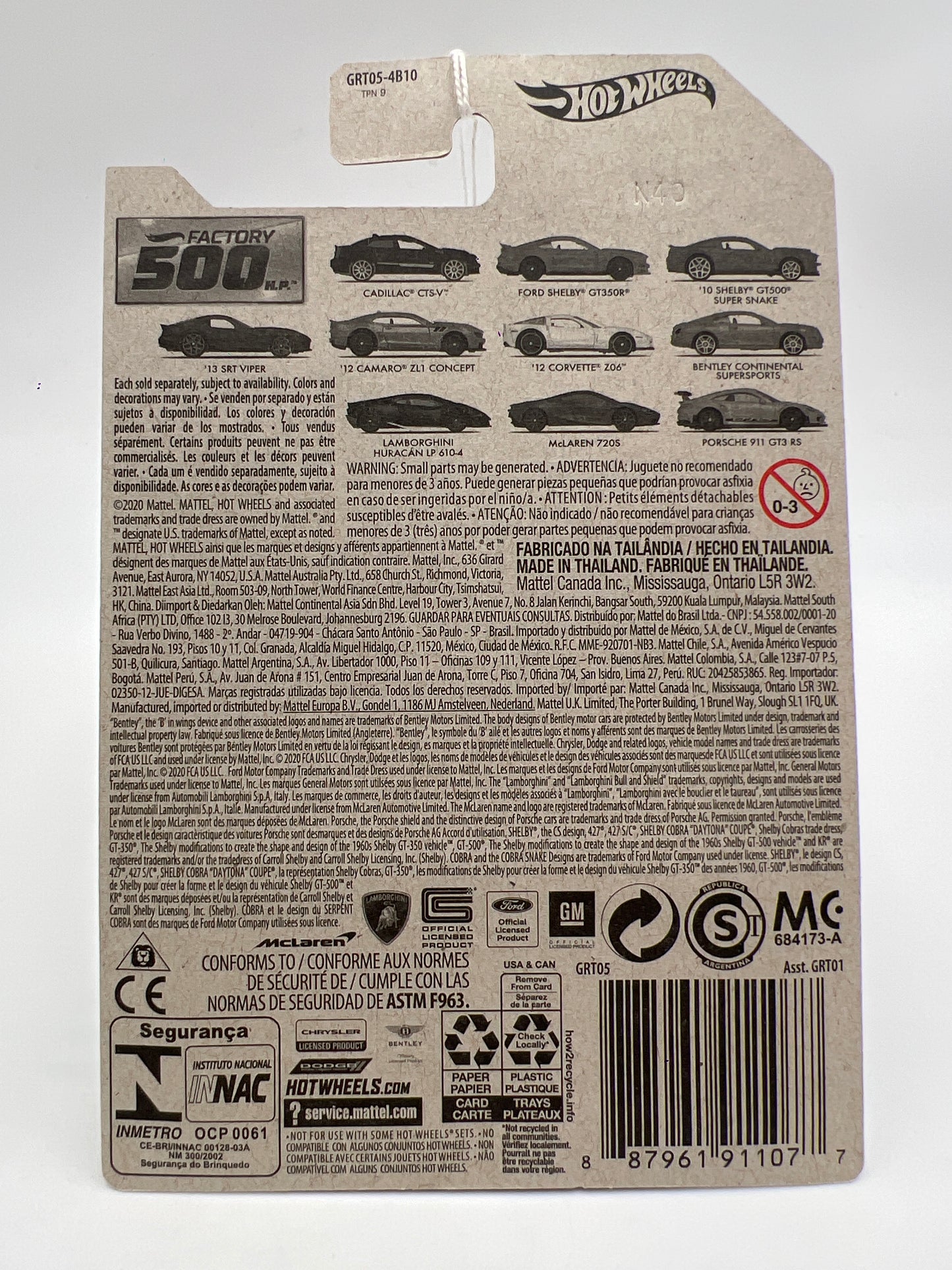 Hot Wheels Factory 500 HP #4 12 Camaro ZL1 Concept Green 152E