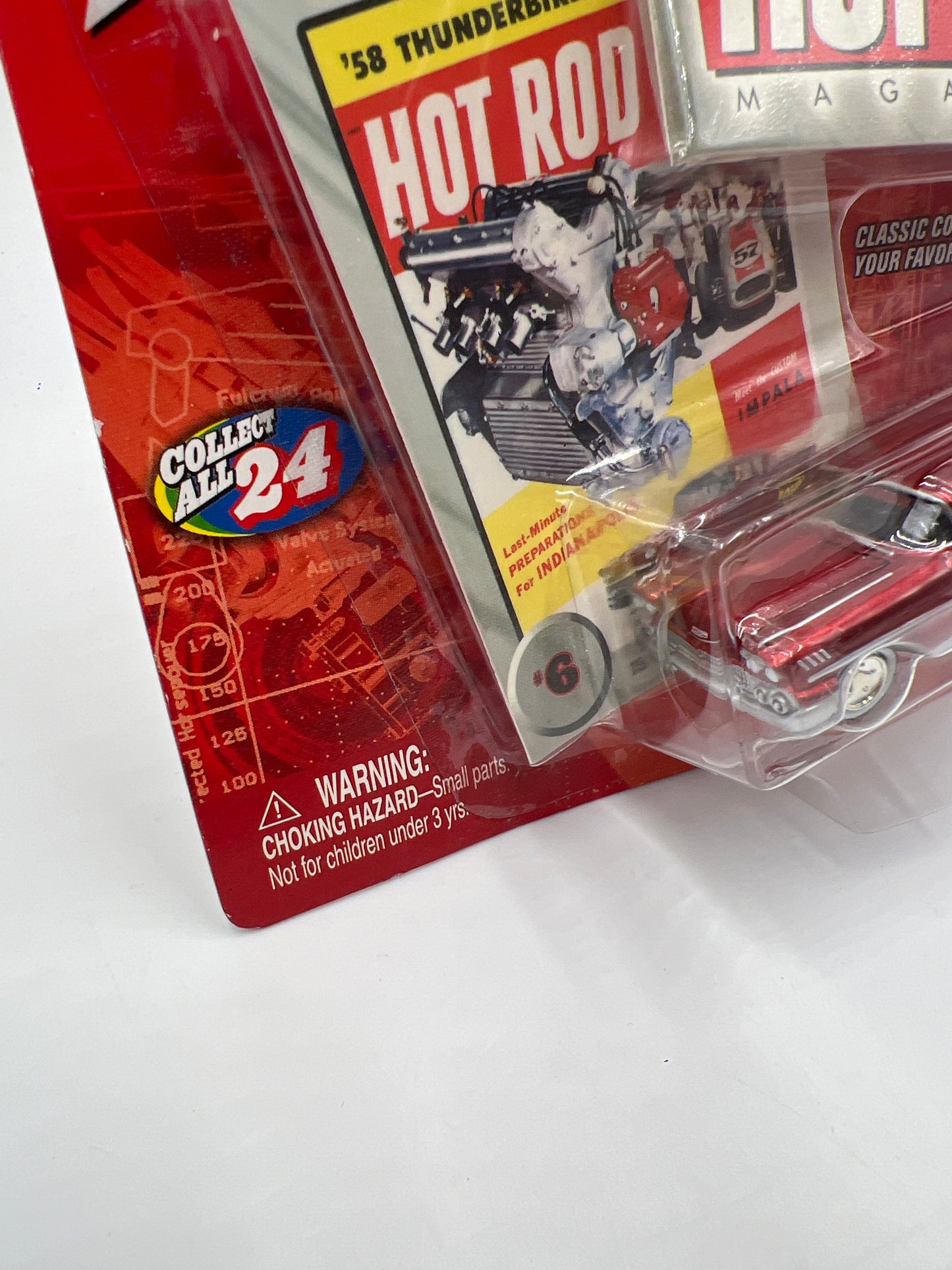 Johnny Lightning Hot Rod Magazine #6 1958 Chevy Impala Red 221H