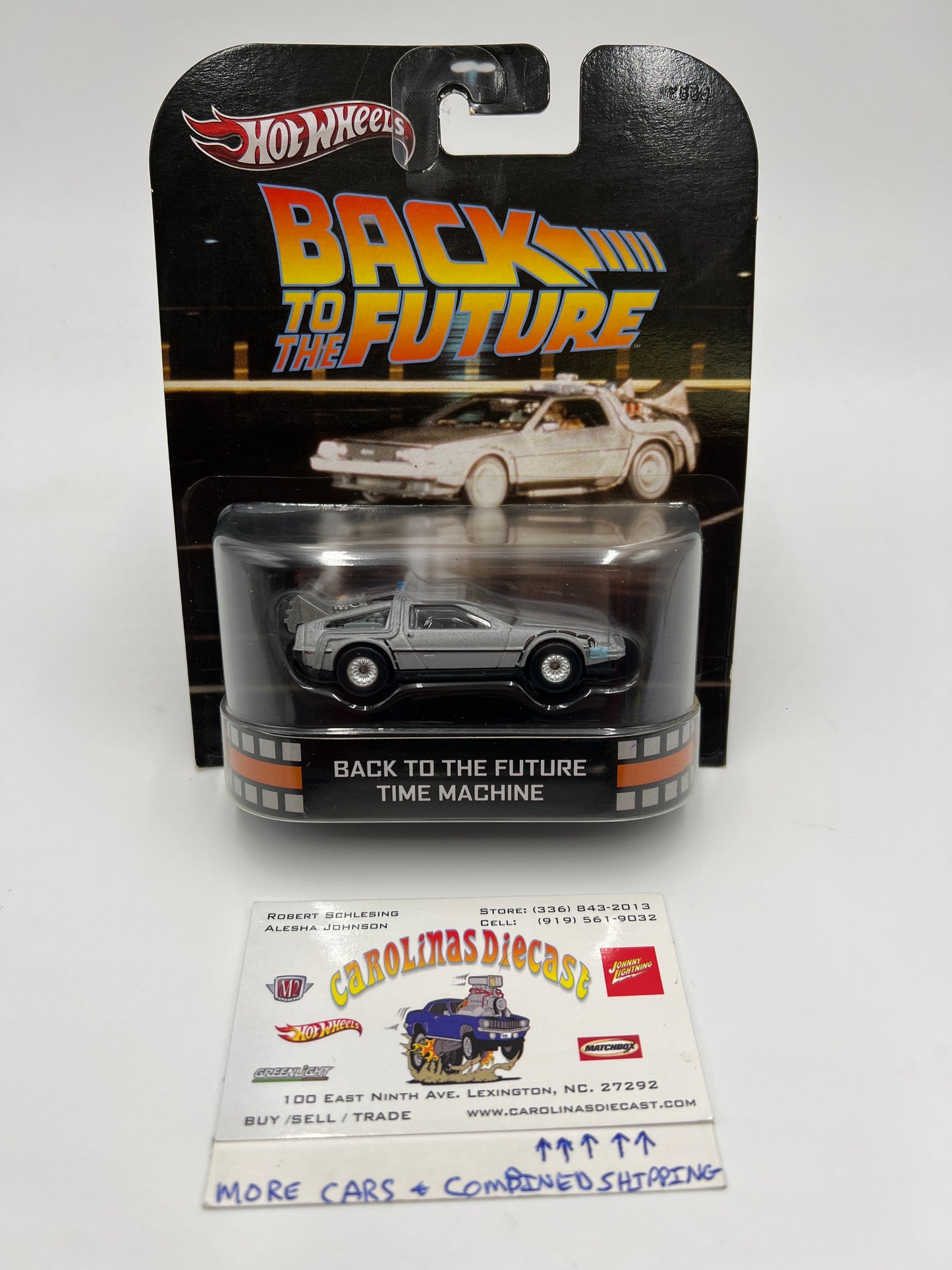 Hot Wheels Retro Entertainment Back To The Future Time Machine Silver W/Protector