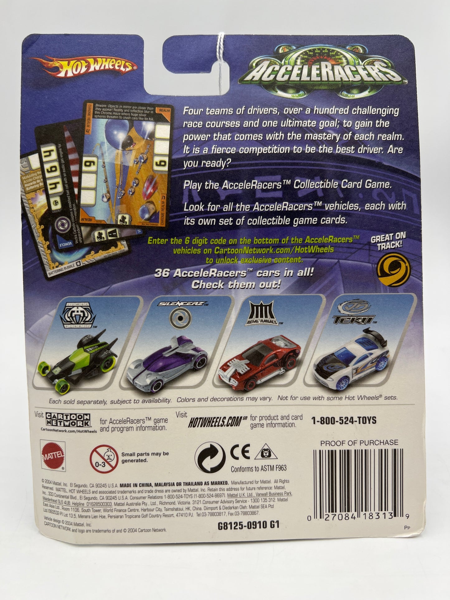 Hot Wheels Acceleracers Silencerz #3 Anthracite VHTF Card Not Perfect