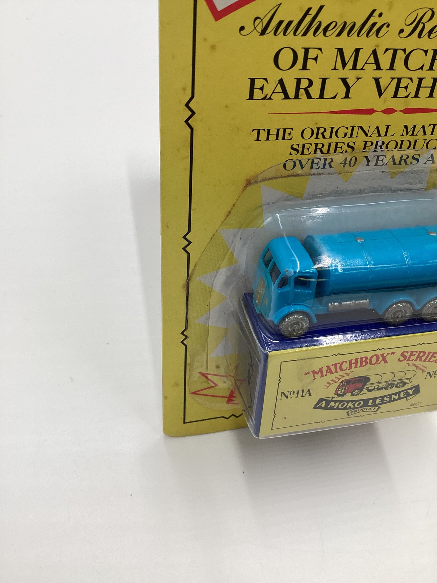 1992 Matchbox Originals No. 11A E.R.F. Petrol Tanker Light Blue (SR)