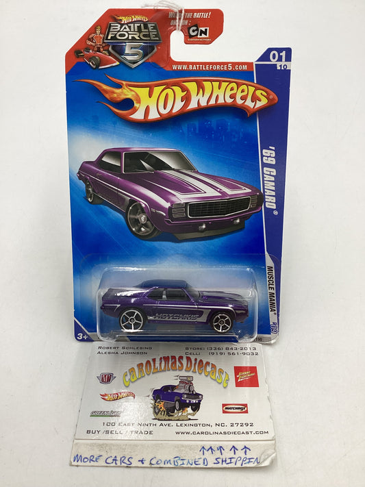 2009 Hot wheels #077 Purple 69 Camaro 14B