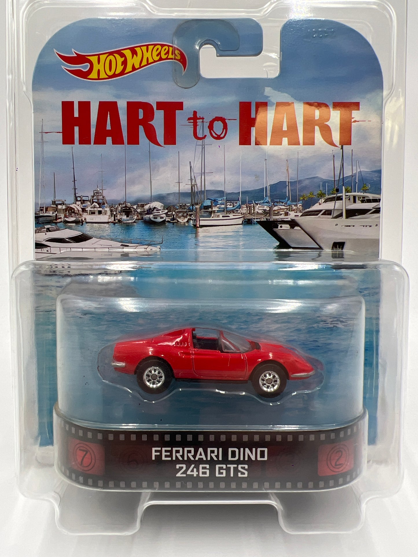 Hot Wheels Retro Entertainment Hart to Hart Ferrari Dino 246 GTS Red W/Protector