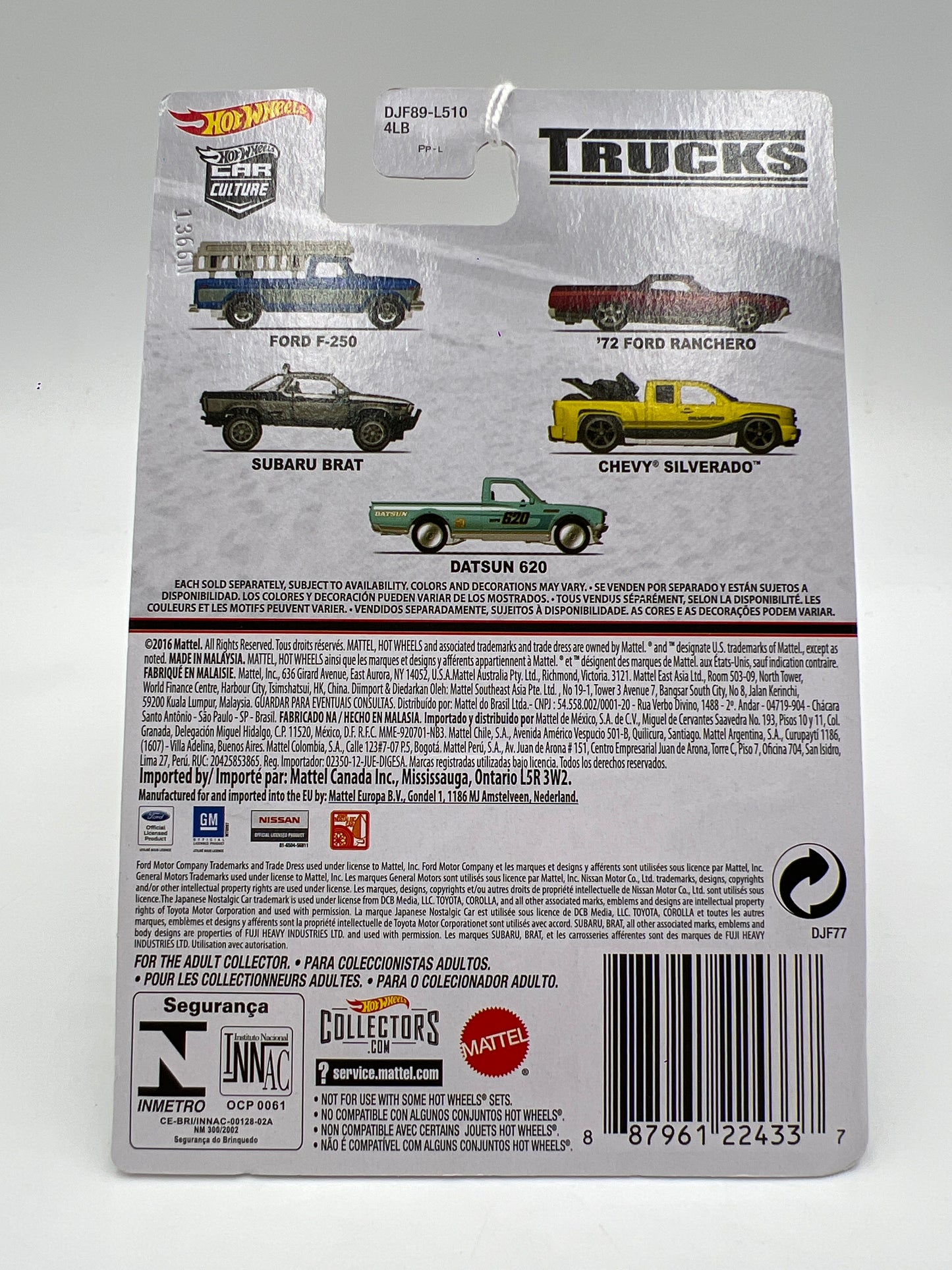Hot Wheels Car Culture Trucks #3 Subaru Brat Raw Metal Silver 245H