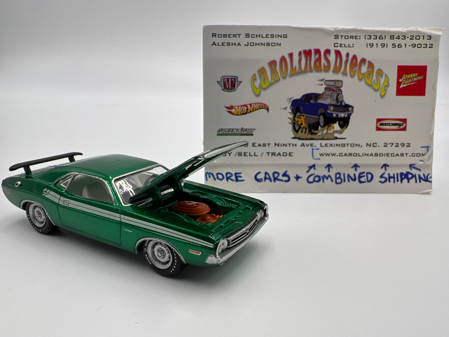 Greenlight Route 66 U.S.A Collector Pack CHASE 1971 Dodge Challenger Green Loose