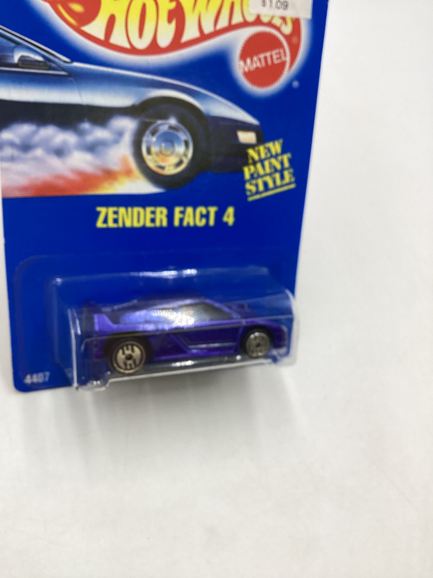 Hot Wheels Blue Card Collector No. 228 Zender Fact 4 Blue UH Chrome Wheels 237H