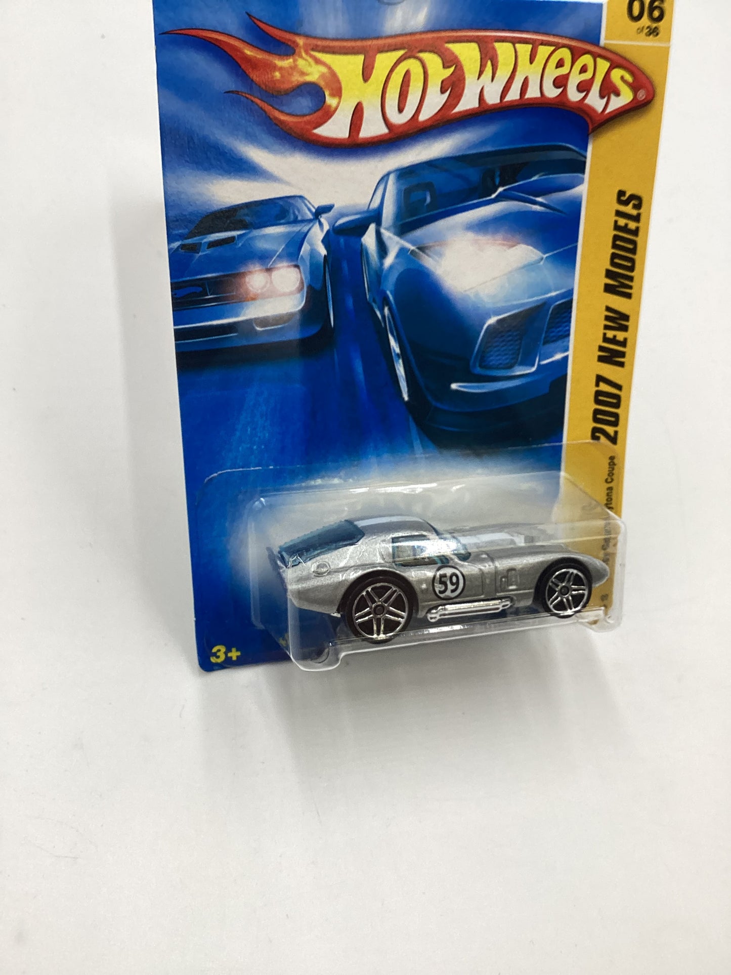 2007 Hot Wheels New Models #6 Shelby Cobra Daytona Coupe Silver 21A