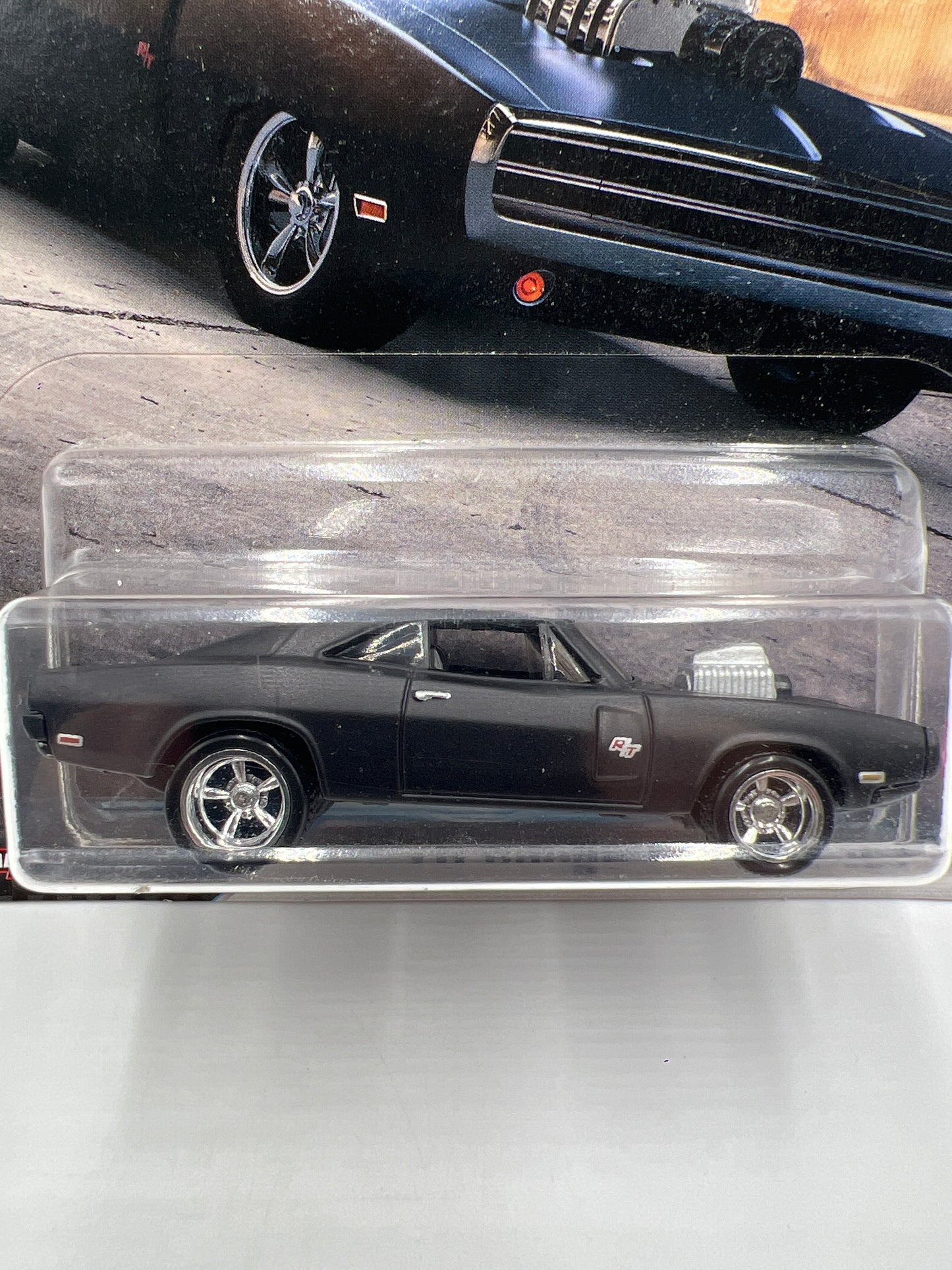 Hot Wheels Premium Fast and Furious Full Force #5 70 Dodge Charger R/T Black W/Protector