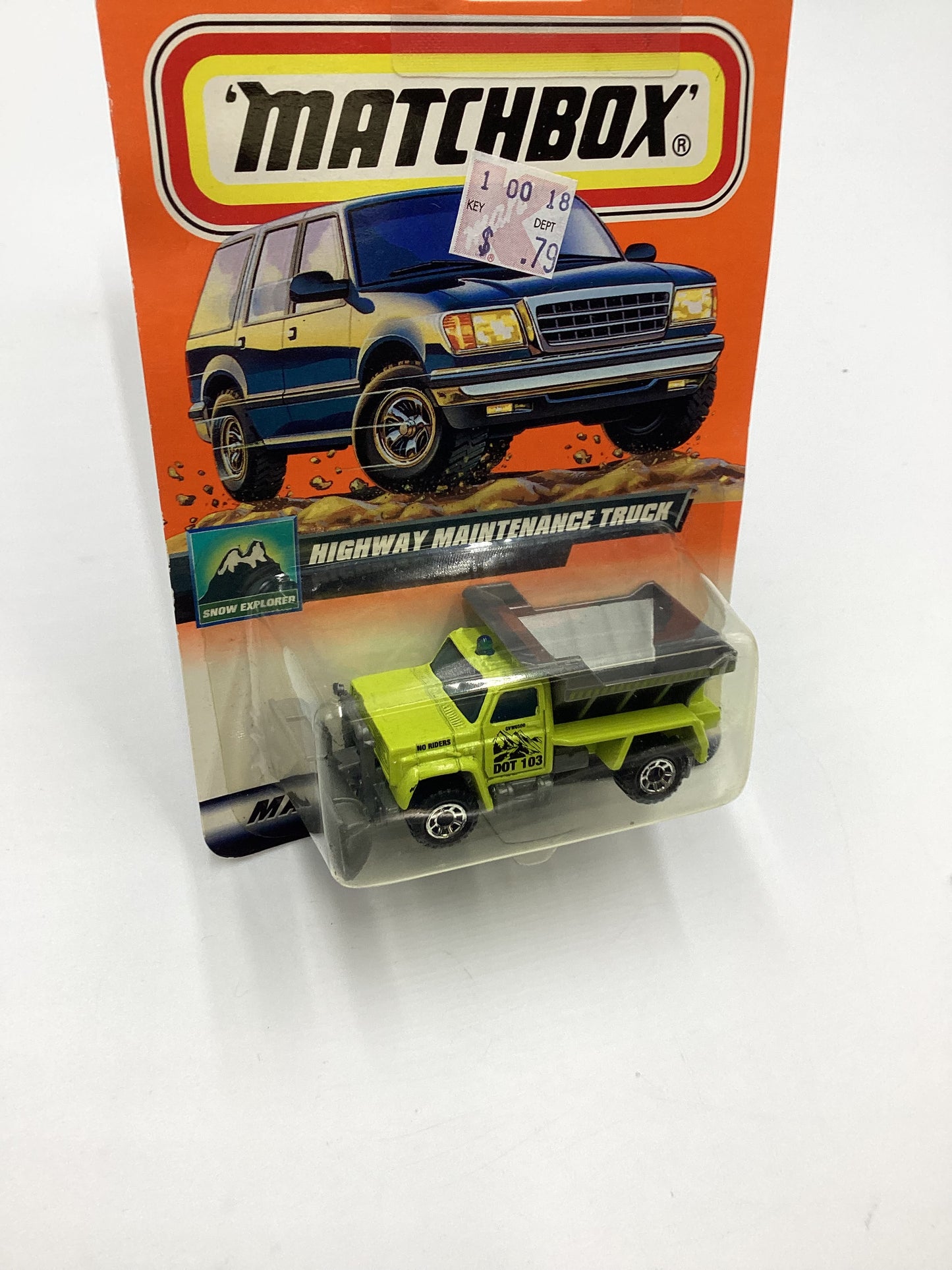 2000 Matchbox #79 Highway Maintenance Truck Yellow 206E