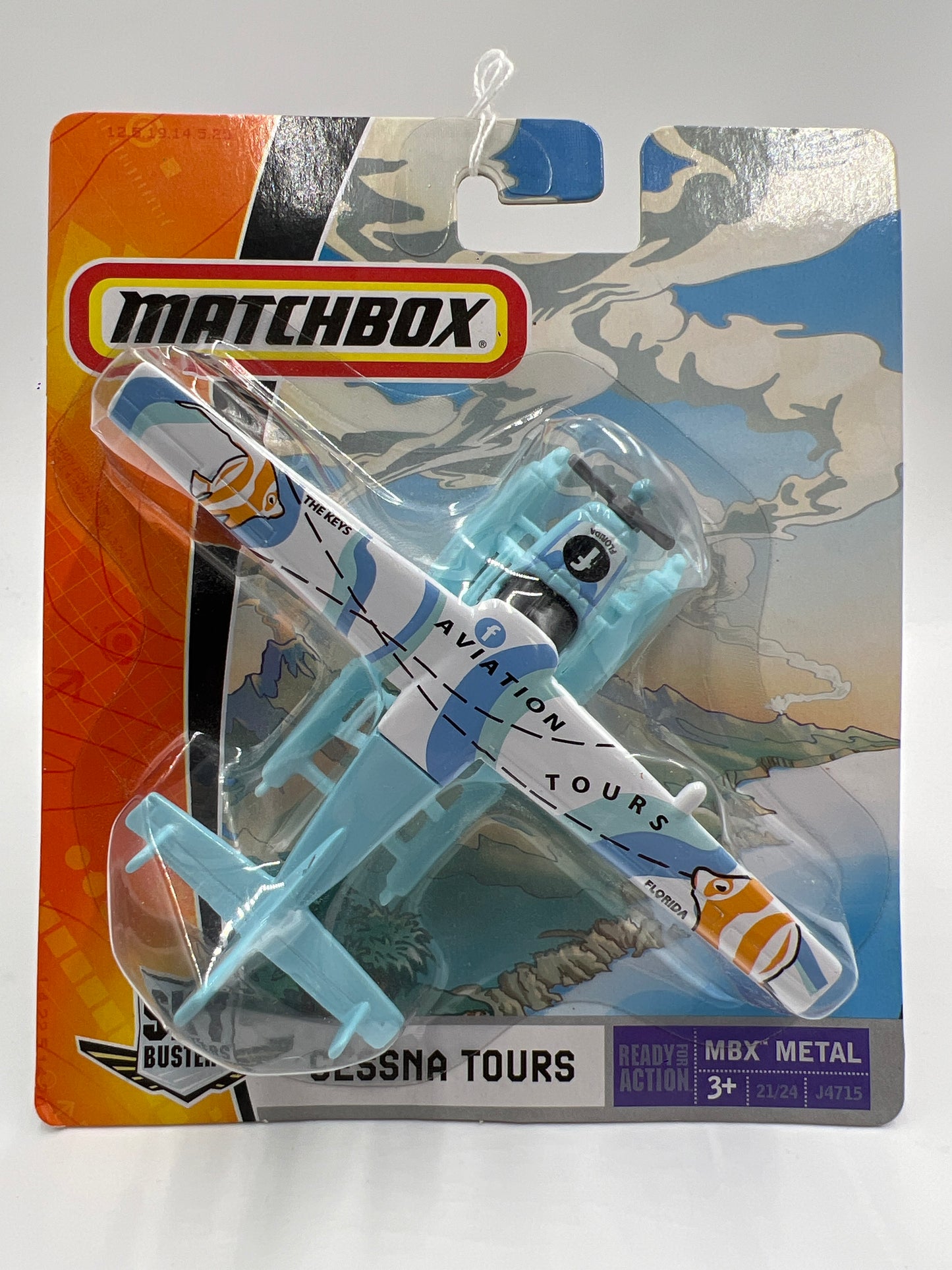 Matchbox Sky Busters MBX Metal #21 Cessna Caravan Aviation Tours Light Blue