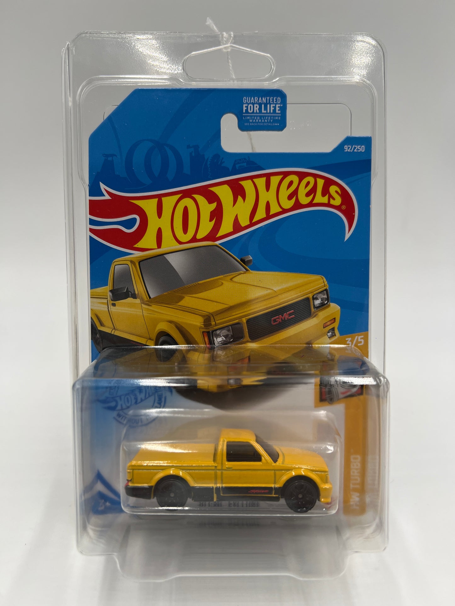 2021 Hot Wheels Kroger Exclusive #92 91 GMC Syclone Yellow W/Protector