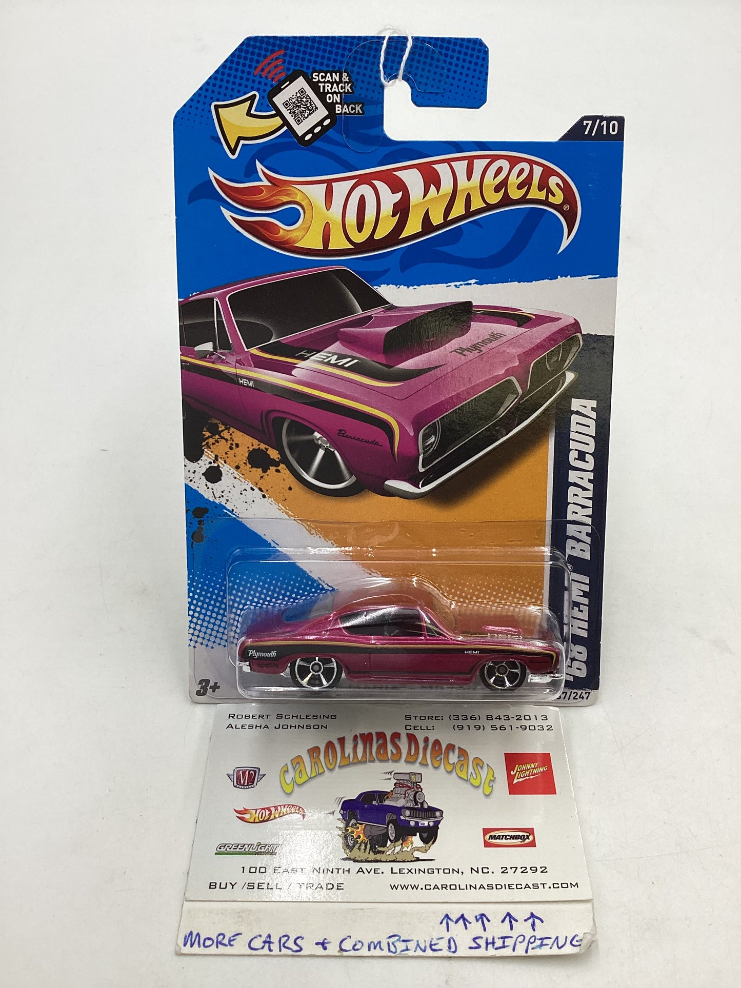 2012 Hot Wheels Muscle Mania #87 68 Hemi Barracuda Kmart Exclusive 240D