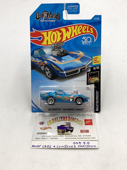 2018 Hot wheels #41 68 Corvette Gas Monkey Garage 18C