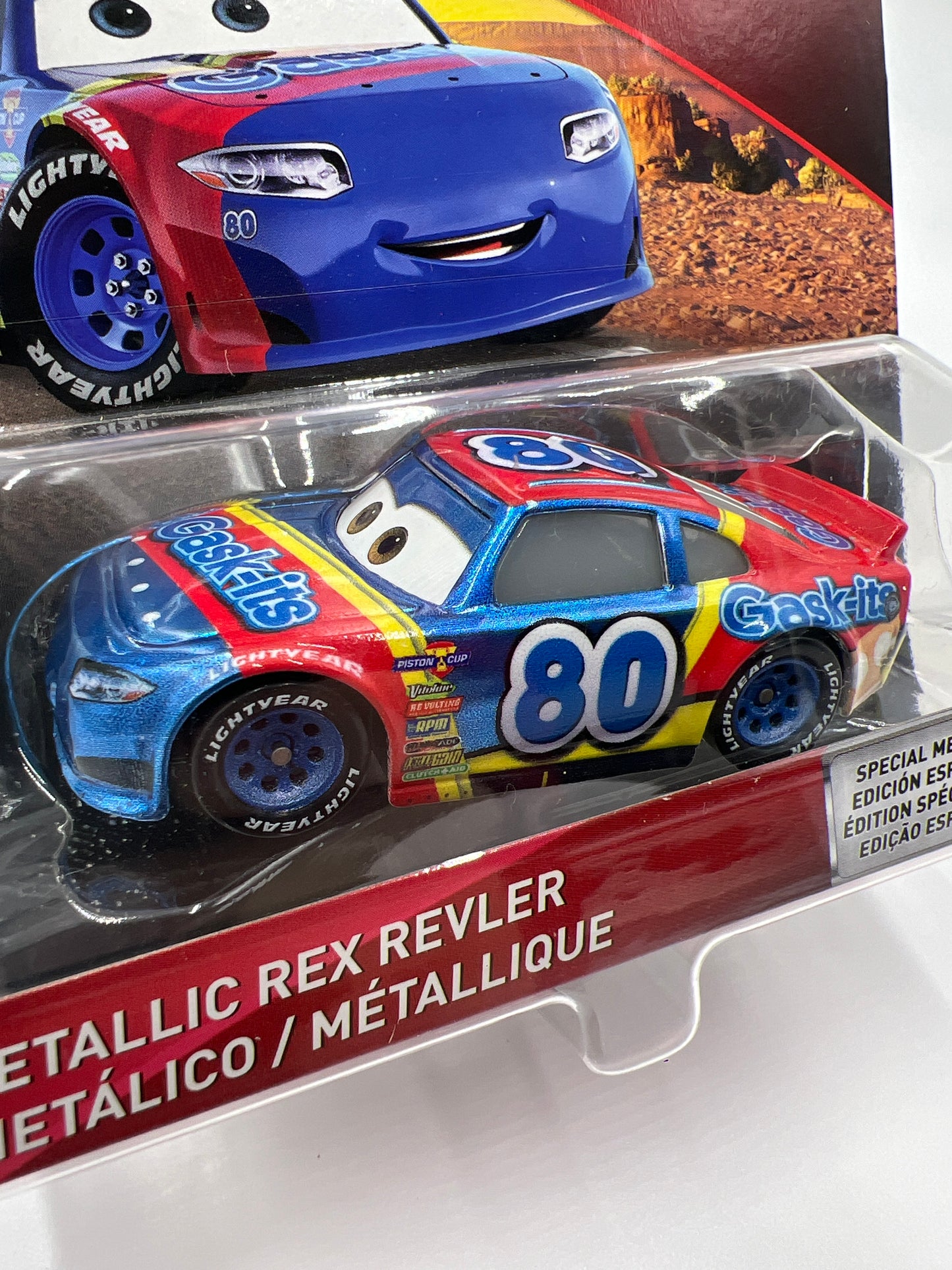 Disney Pixar Cars Scavenger Hunt Chase Metallic Rex Revler #80 140D