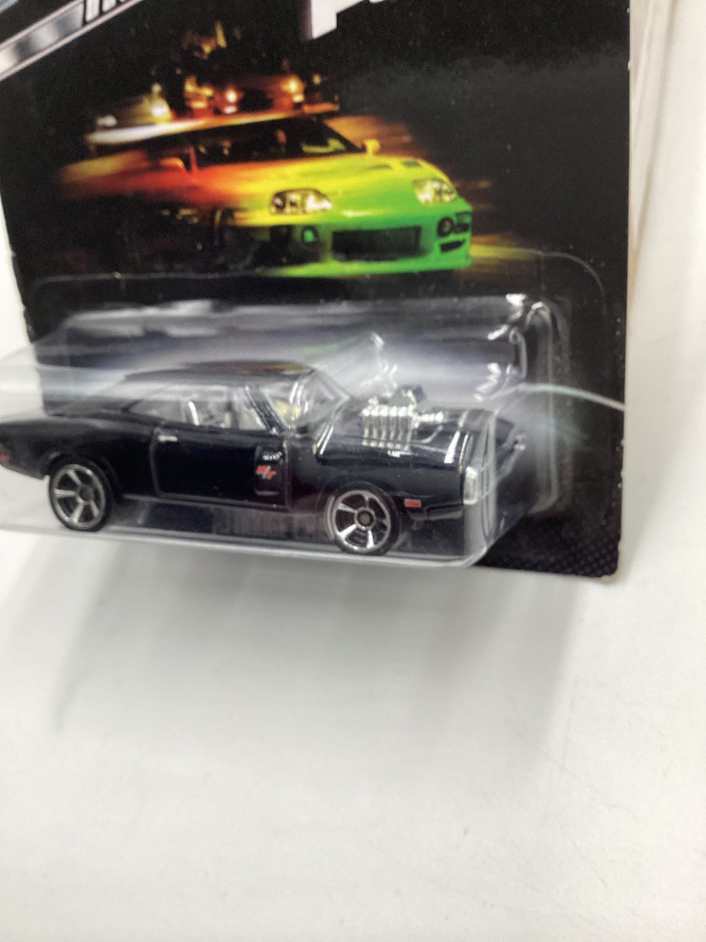 2013 Hot Wheels Fast and Furious #1 70 Dodge Charger R/T Black. Card Not Perfect 72F
