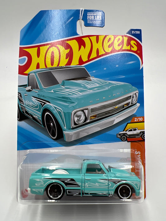 2025 Hot Wheels B Case #21 67 Chevy C10 Light Blue 11A