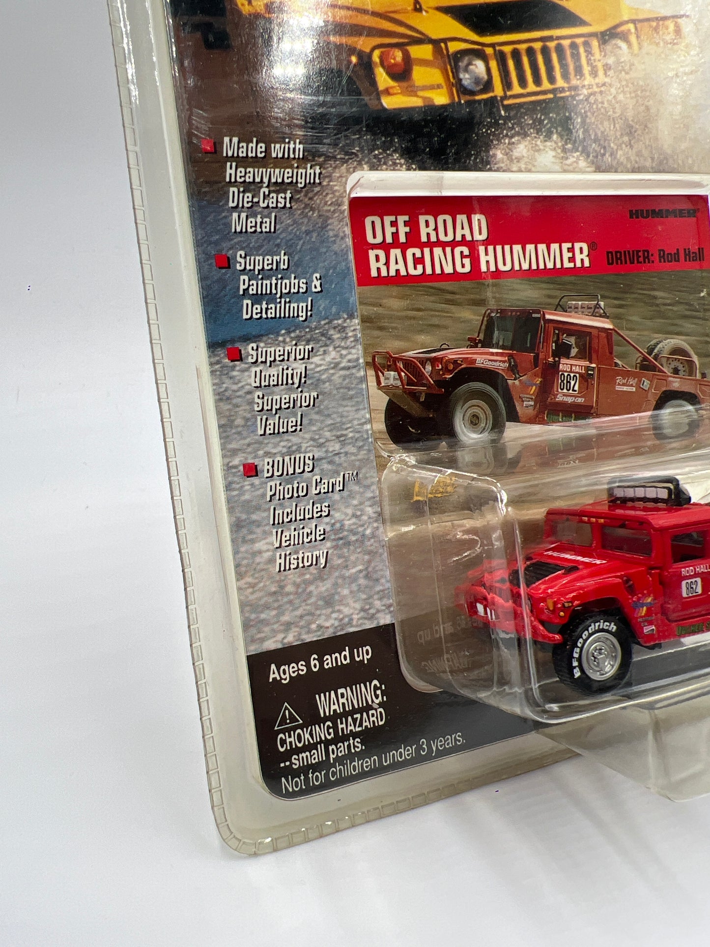 Johnny Lightning Hummer Series Rod Hall Off Road Racing Hummer Red 220D
