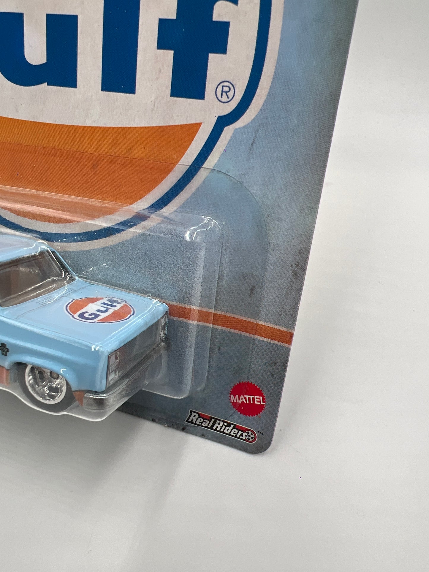 Hot Wheels Premium Vintage Oil #2 83 Chevy Silverado Gulf Blue W/Protector
