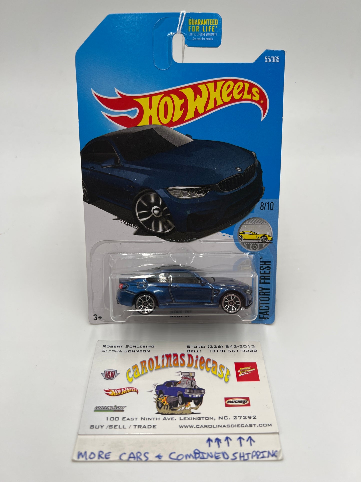 2017 Hot Wheels Factory Fresh #55 BMW M4 Blue 105A