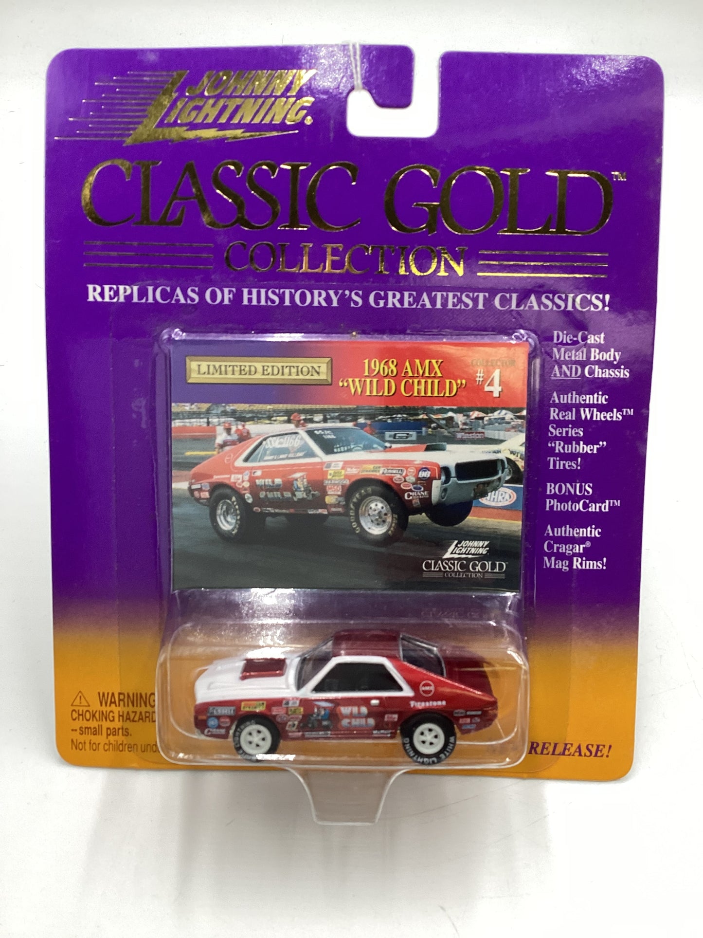 Johnny Lightning Classic Gold Collection #4 1968 AMX Wild Child Red White Lightning Chase VHTF