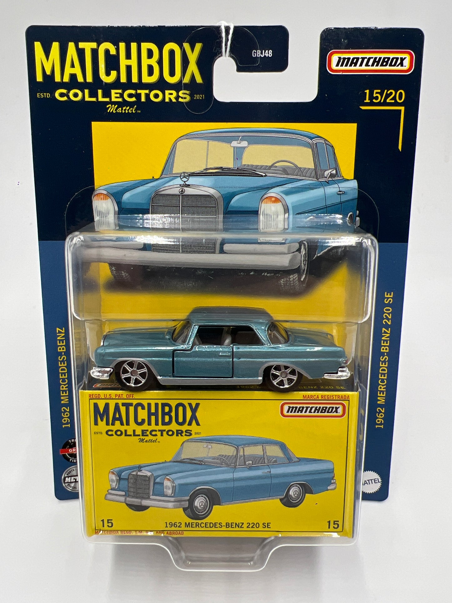 Matchbox Collectors #15 1962 Mercedes-Benz 220 SE Blue 169P