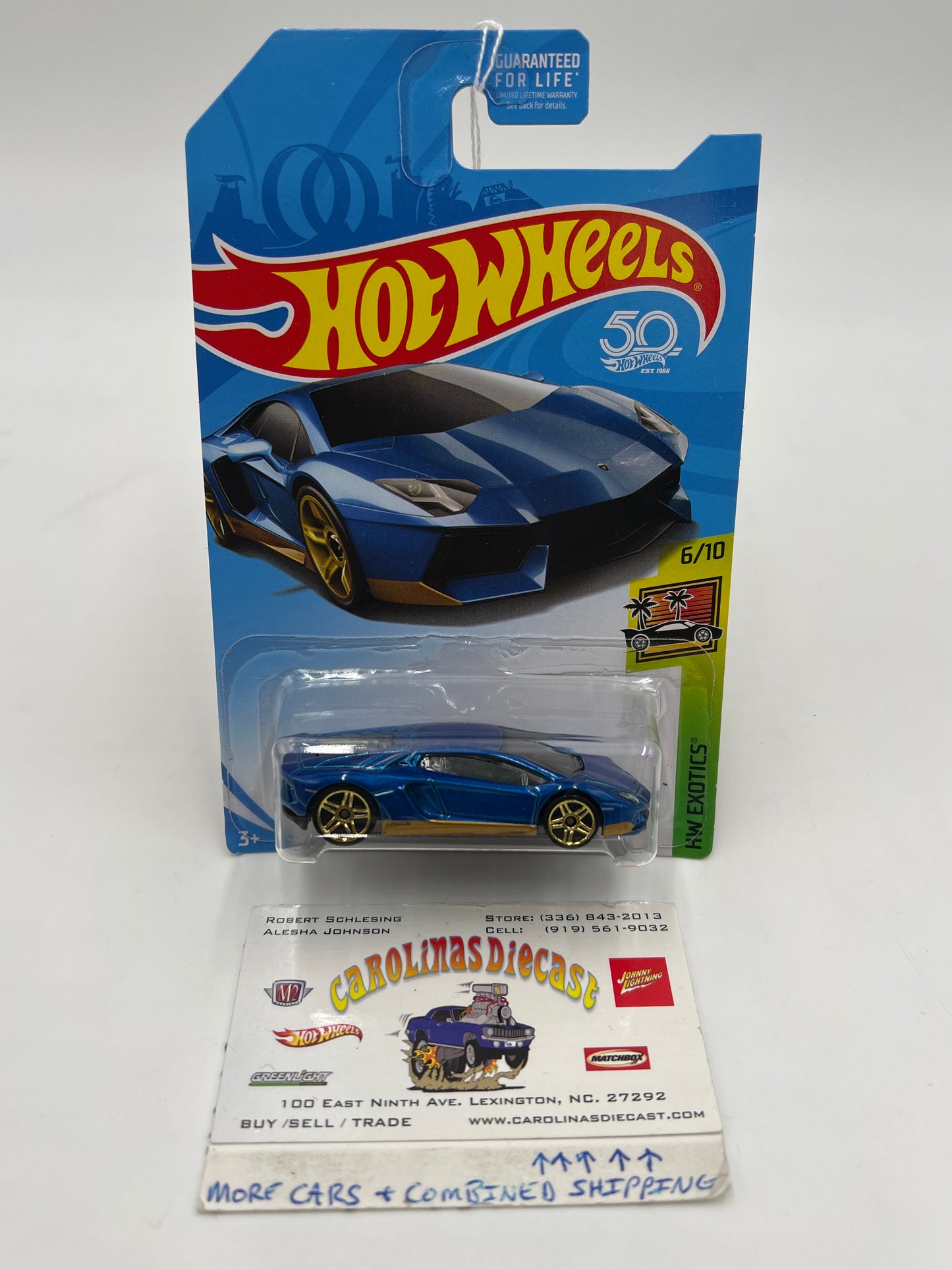 2018 Hot Wheels Lamborghini Aventador Miura Homage Kmart Exclusive Blue 237F