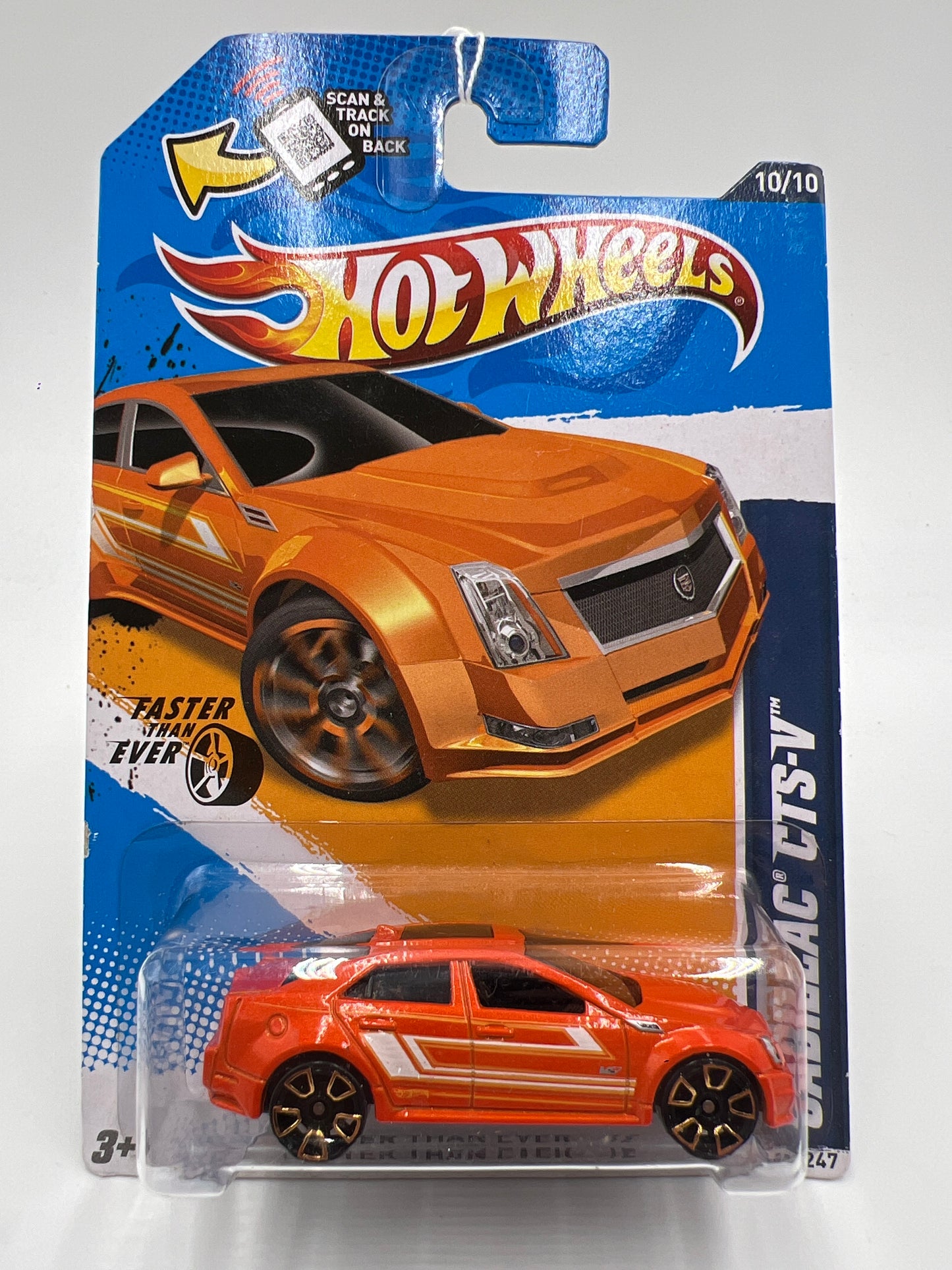 2012 Hot Wheels Faster Than Ever #100 Cadillac CTS-V Orange SR