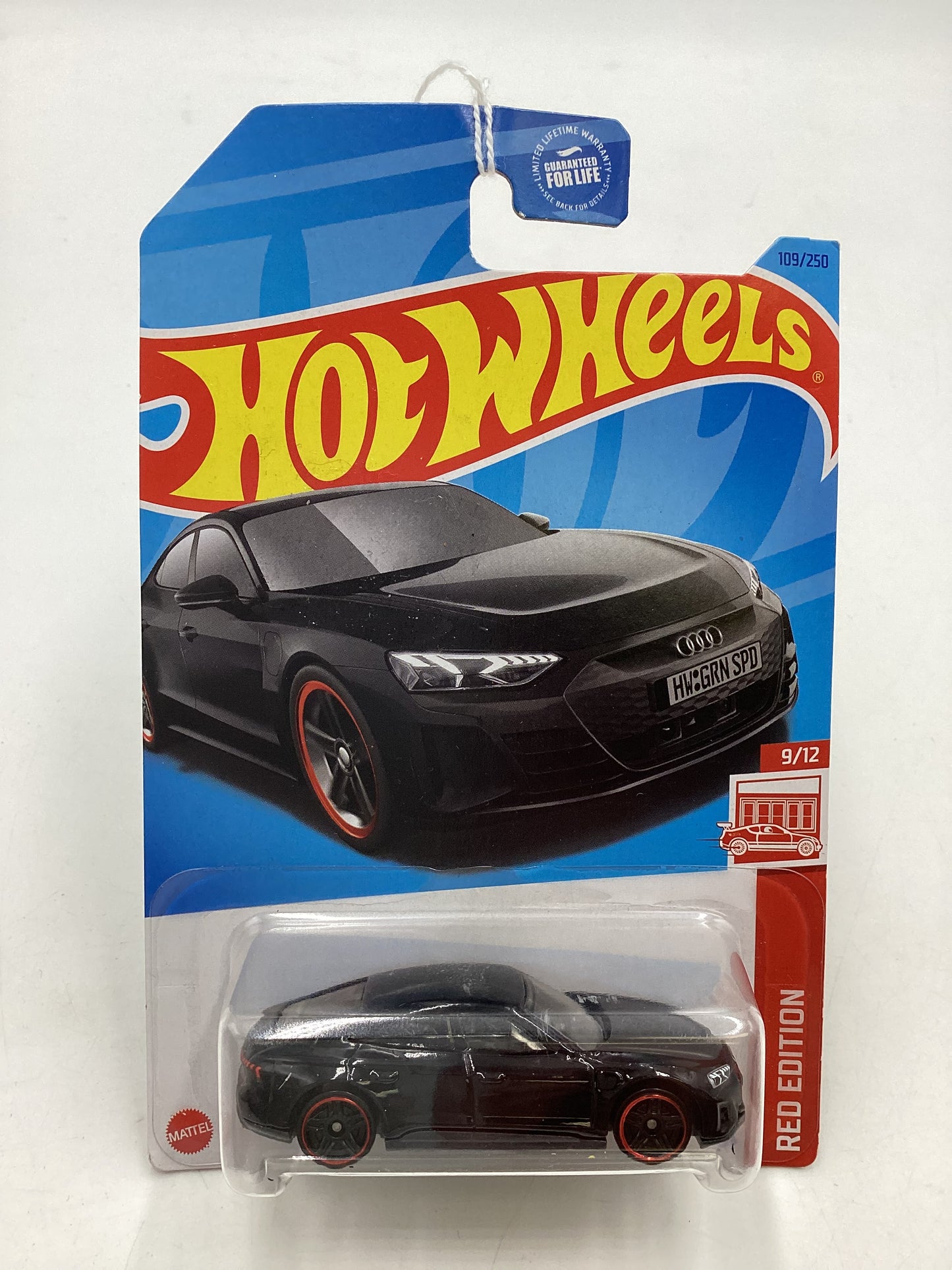 2023 Hot Wheels Red Edition #109 Audi RS E-Tron GT Black (Bad Card) 145C