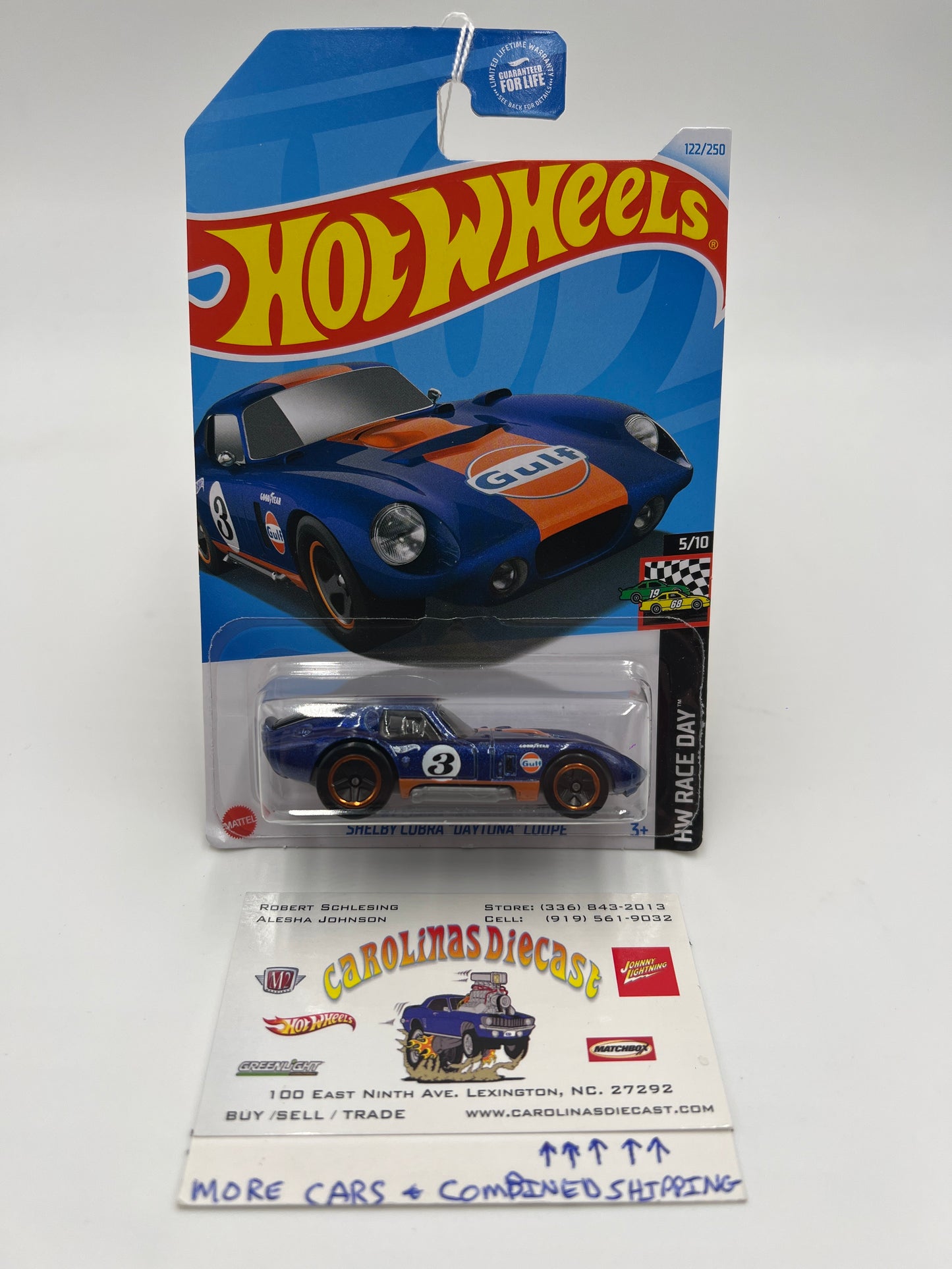 2024 Hot Wheels Q Case #122 Shelby Cobra Daytona Coupe Gulf Dark Blue 29D