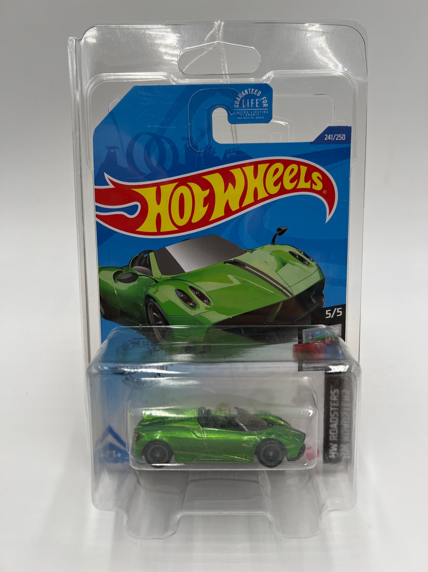 2020 Hot Wheels Super Treasure Hunt #241 17 Pagani Huayra Roadster Green W/Protector