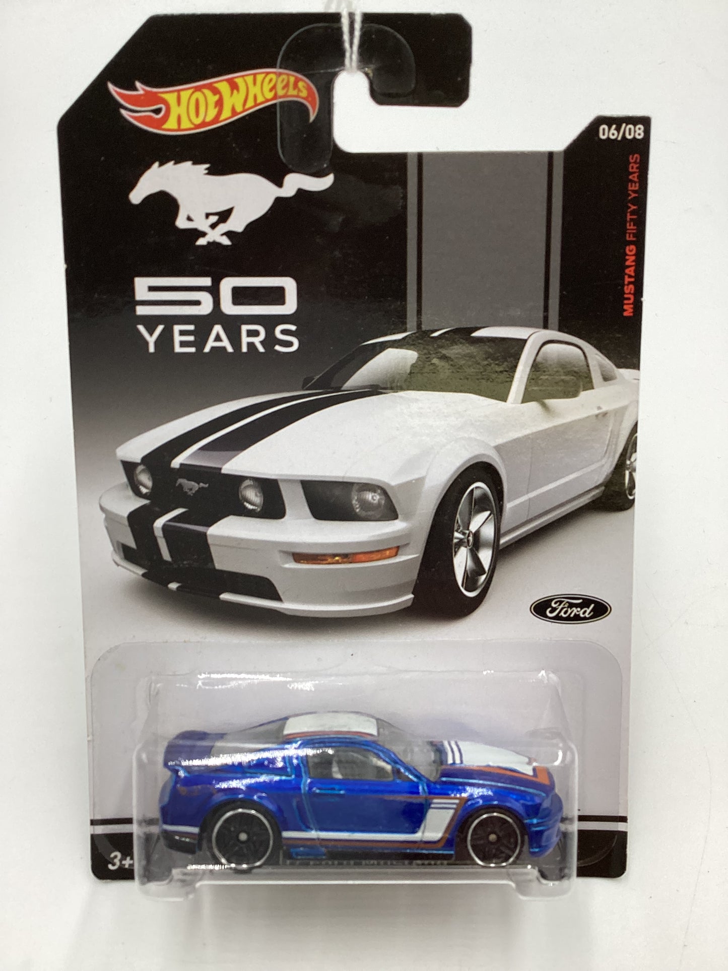 Hot Wheels Mustang 50 Years #6 07 Ford Mustang Blue 154E