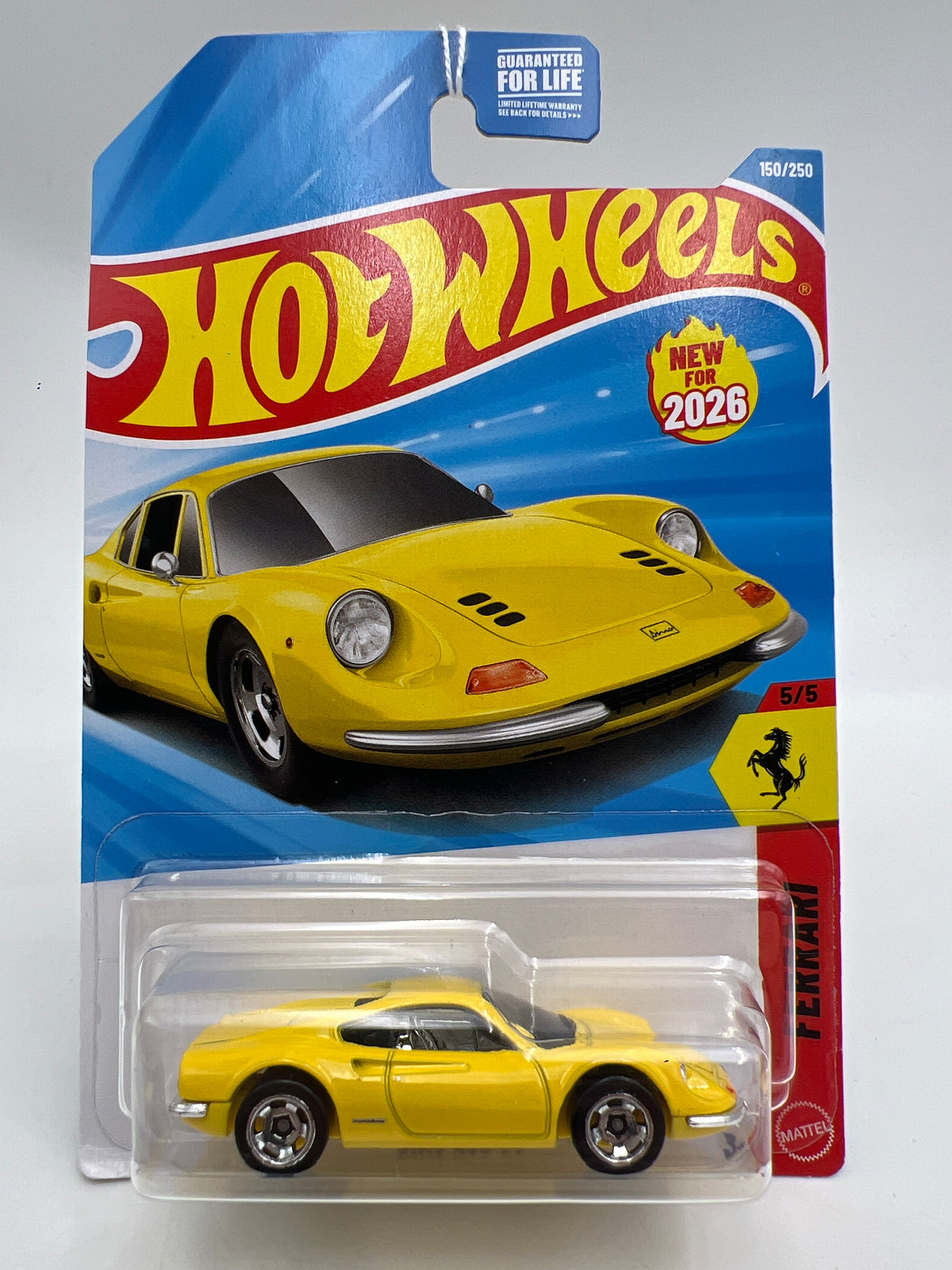 2026 Hot Wheels P Case #150 Ferrari Dino 206 GT Yellow