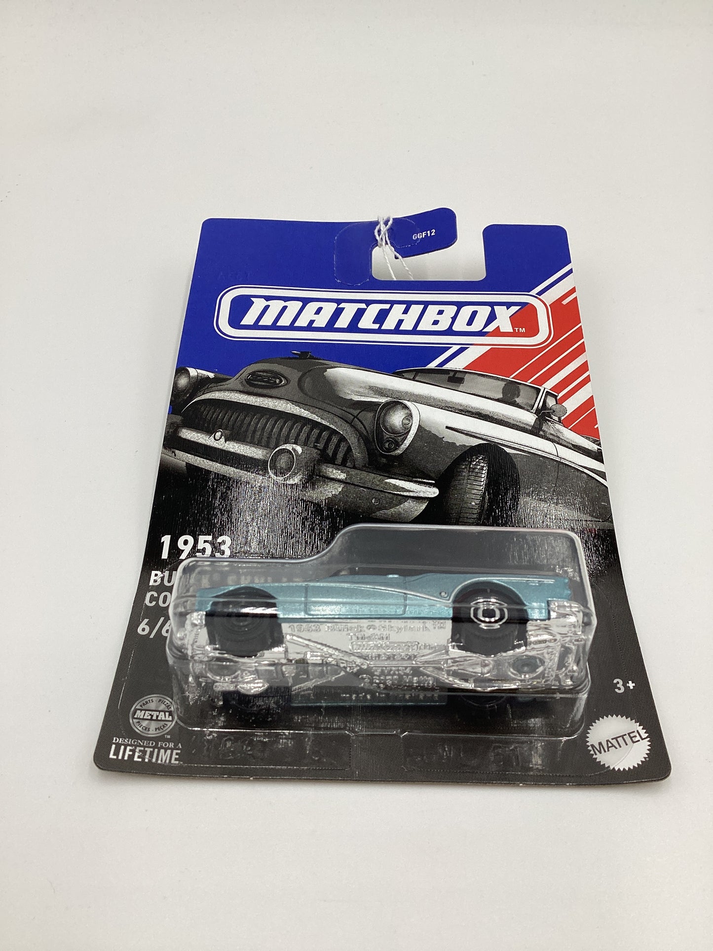 2024 Matchbox American Convertibles #6 1953 Buick Skylark Convertible Light Blue Wheel Error 238A