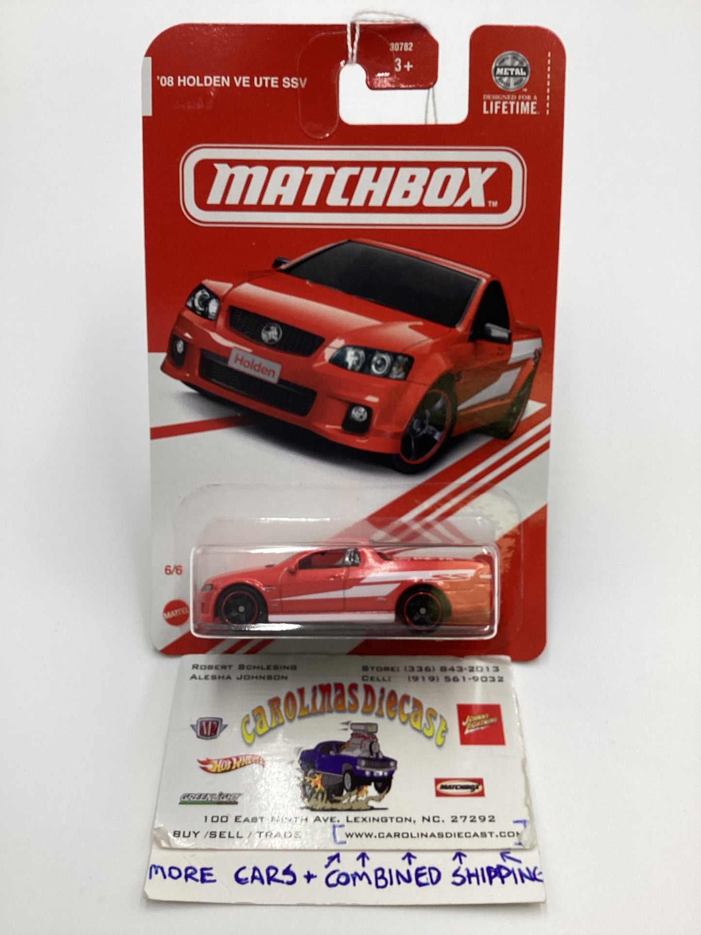 2024 Matchbox Target Exclusive Reds #6 08 Holden VE UTE SSV Red 161S