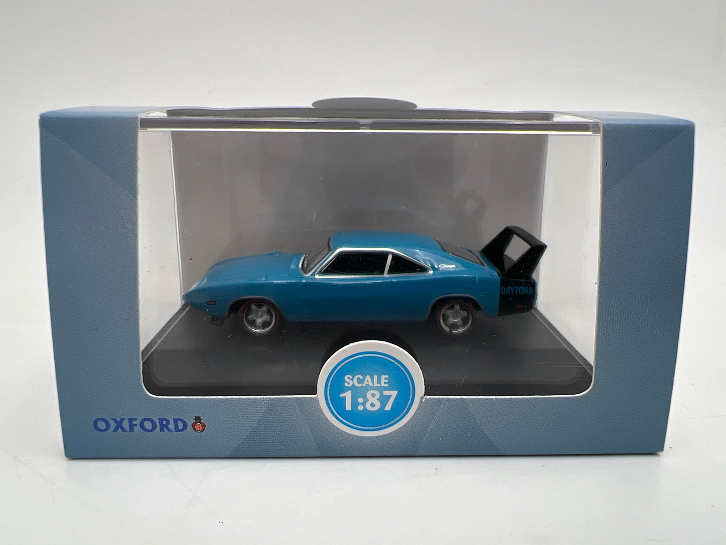 Oxford Auto Company 1/87 HO Scale Dodge Charger Daytona 1969 Blue
