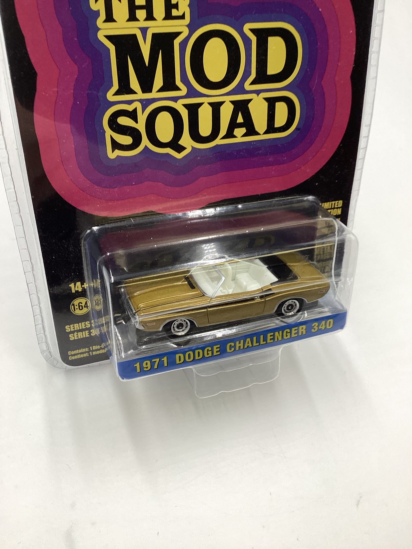 Greenlight Hollywood TheMod Squad 1971 Dodge Challenger 340 Gold 178C