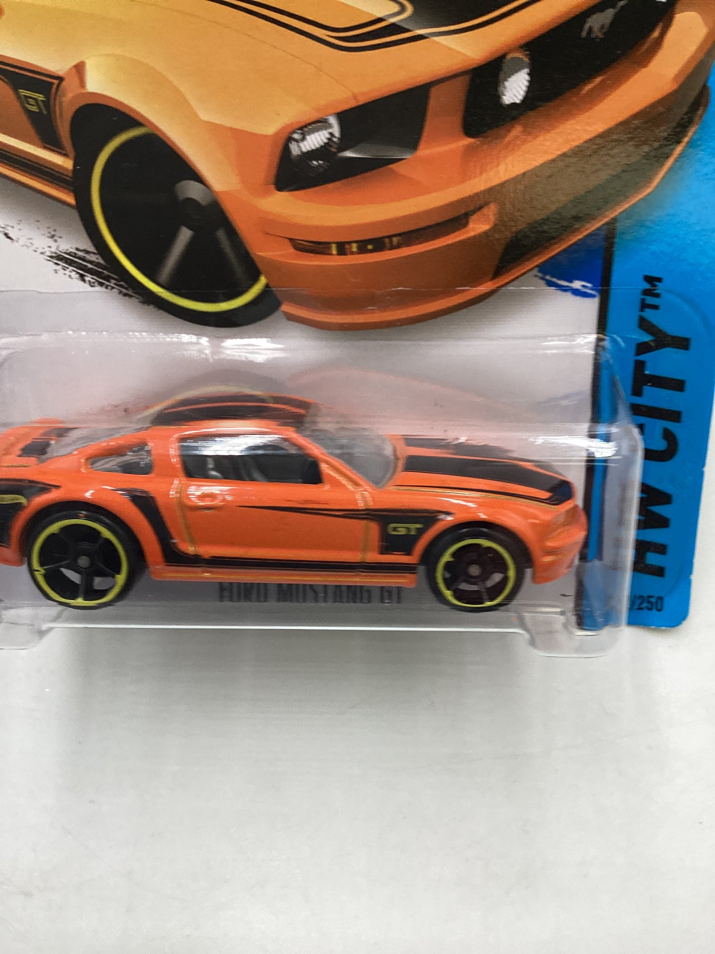 2014 Hot Wheels #92 Ford Mustang GT Orange 23H