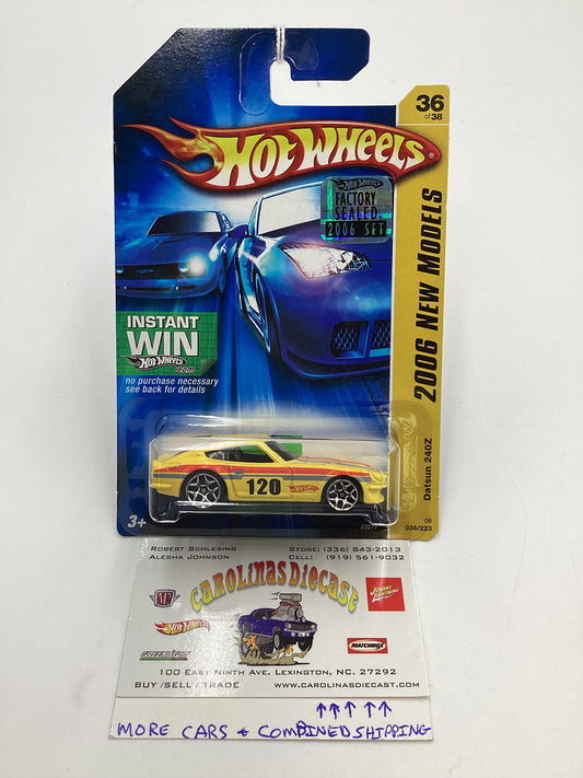 2006 Hot Wheels #36 Yellow Datsun 240Z Factory Sealed SR