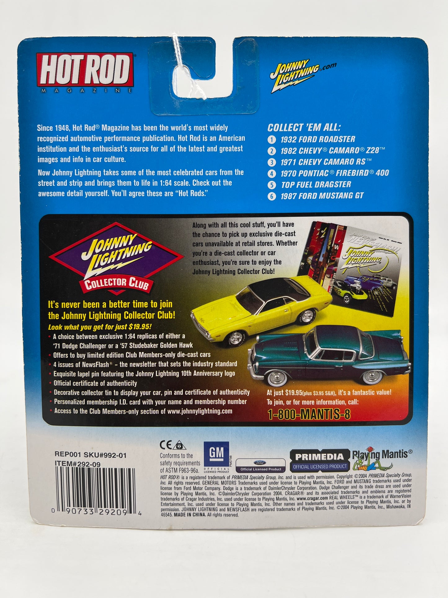Johnny Lightning Hot Rod Magazine #1 1932 Ford Roadster Black 219B